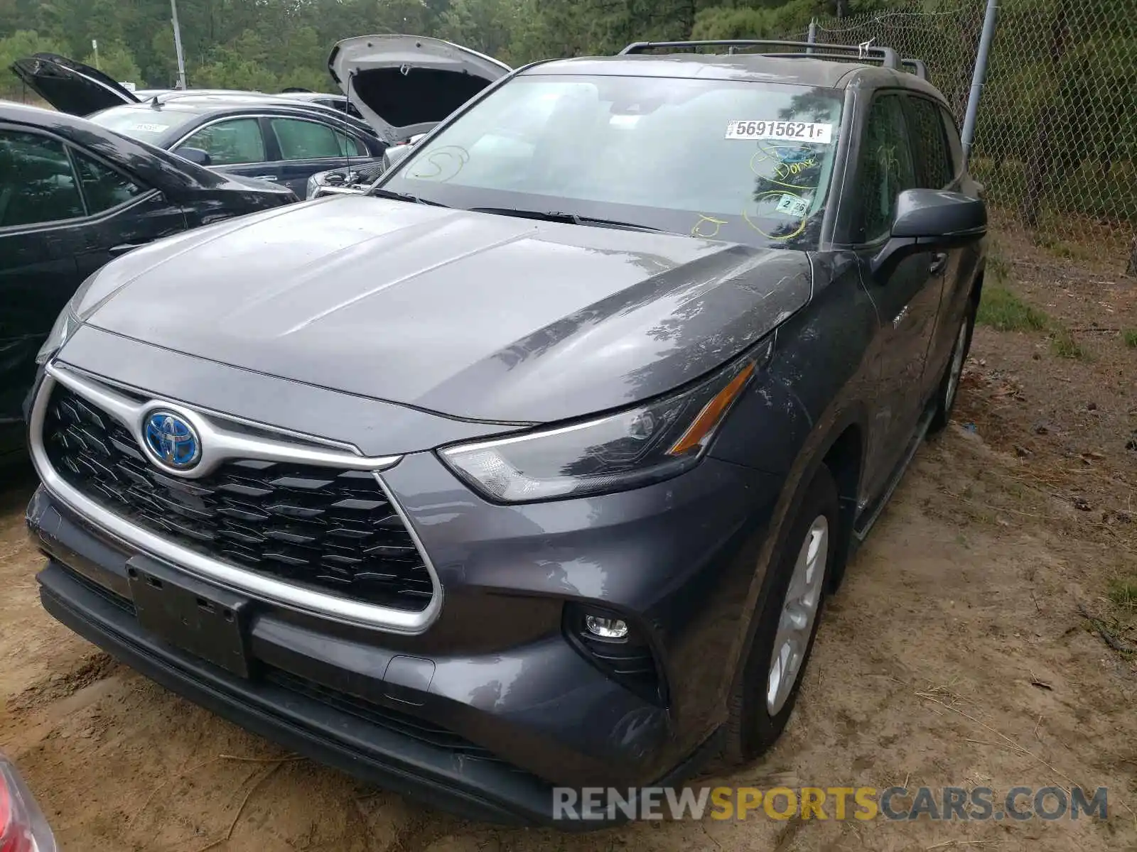 2 Photograph of a damaged car 5TDBBRCH9MS523724 TOYOTA HIGHLANDER 2021