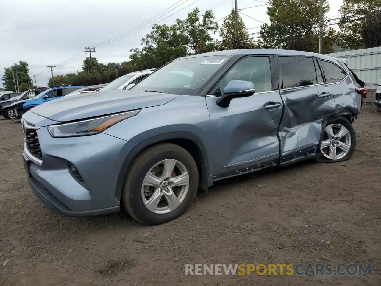 1 Photograph of a damaged car 5TDBZRBH0MS072583 TOYOTA HIGHLANDER 2021