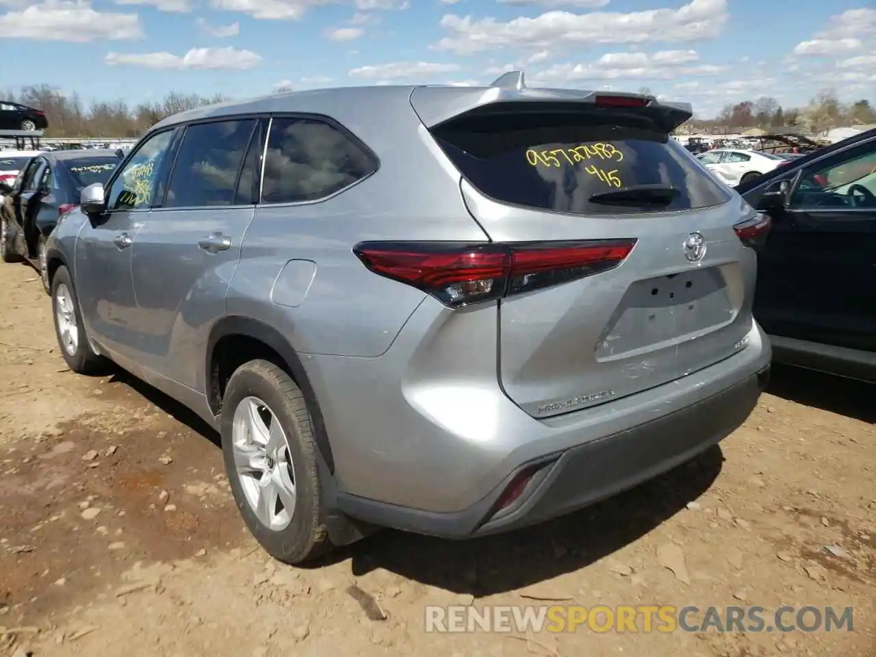 3 Photograph of a damaged car 5TDBZRBH0MS095779 TOYOTA HIGHLANDER 2021