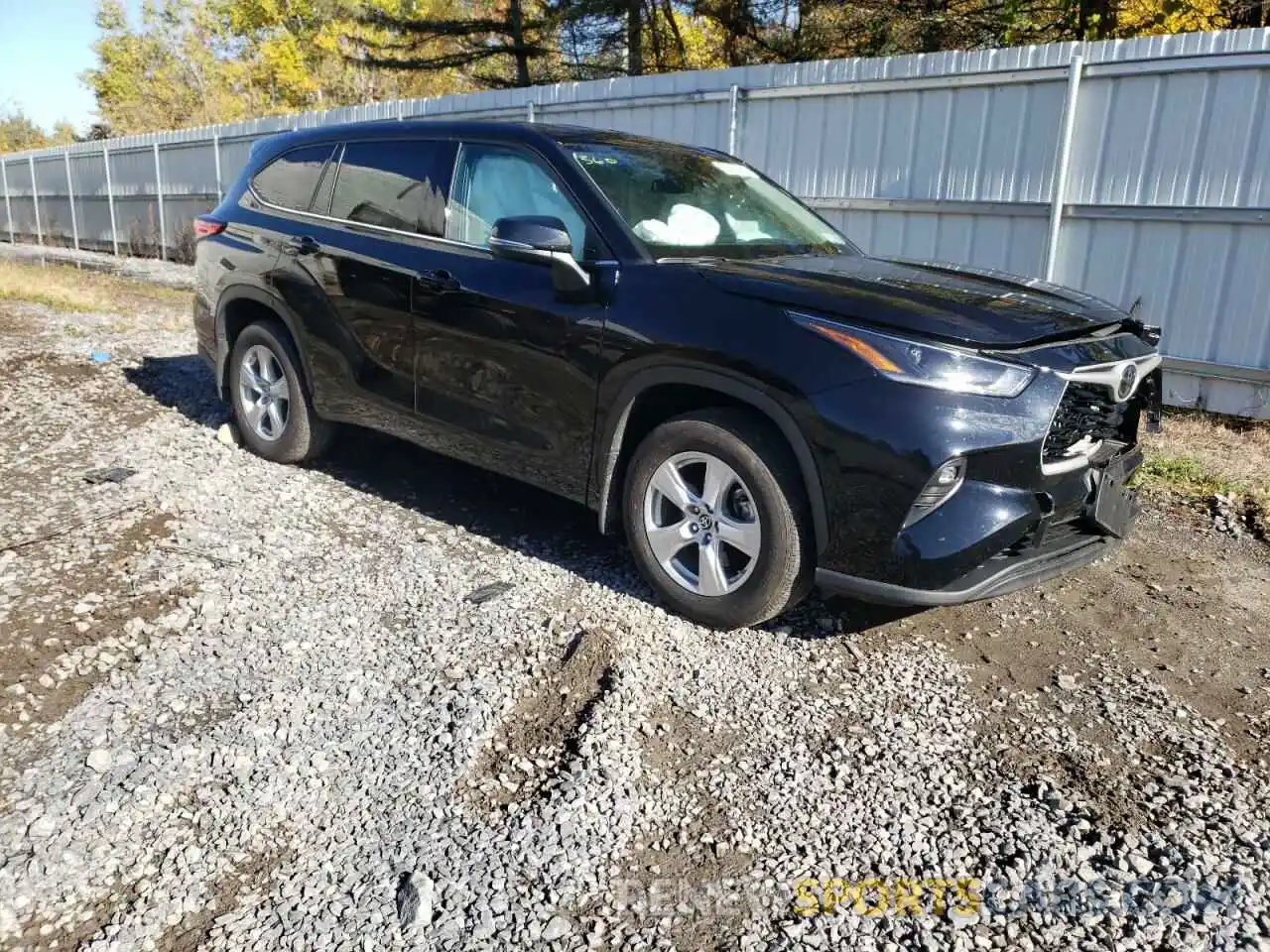 1 Photograph of a damaged car 5TDBZRBH0MS106411 TOYOTA HIGHLANDER 2021