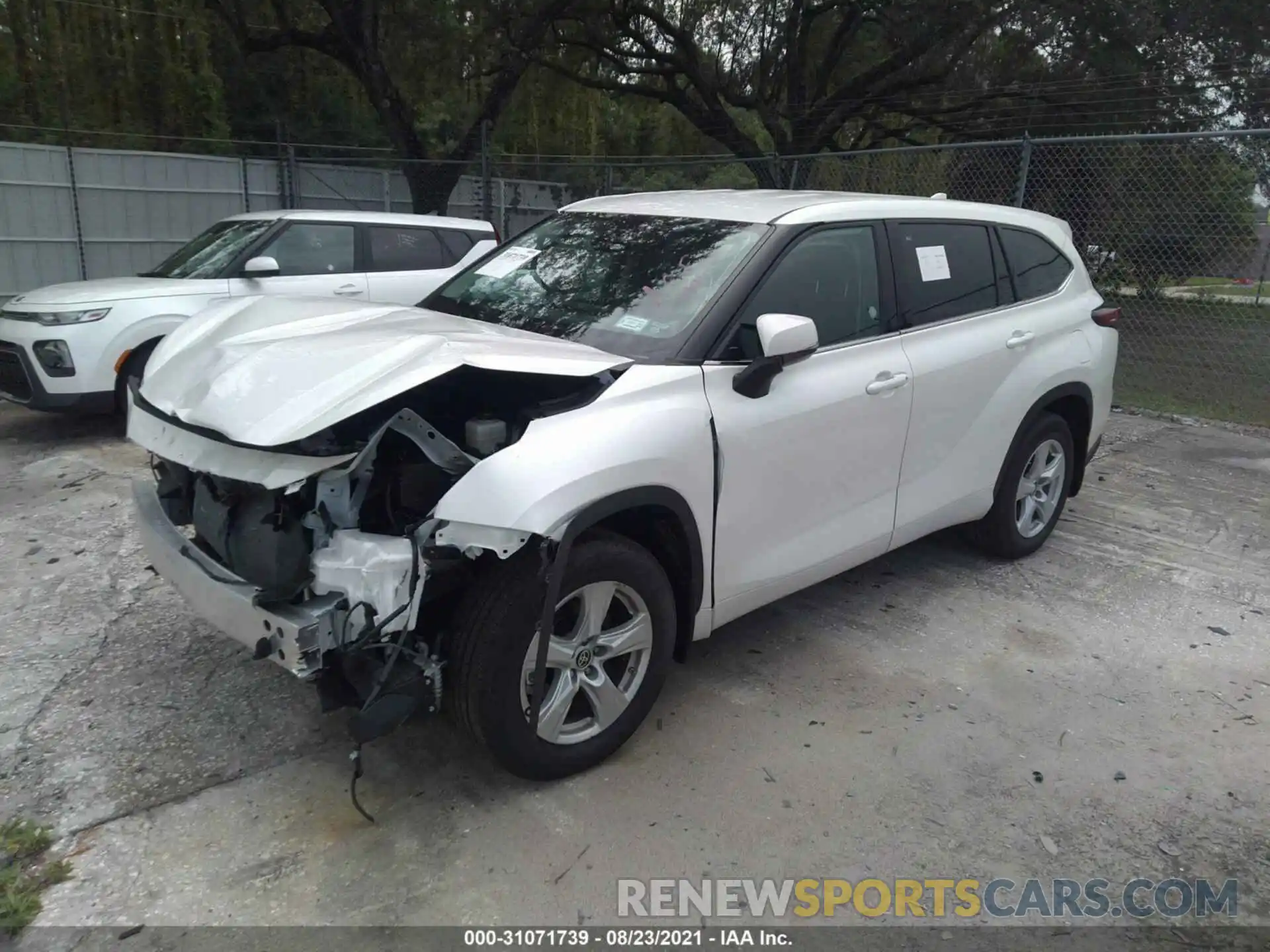 2 Photograph of a damaged car 5TDBZRBH0MS121930 TOYOTA HIGHLANDER 2021