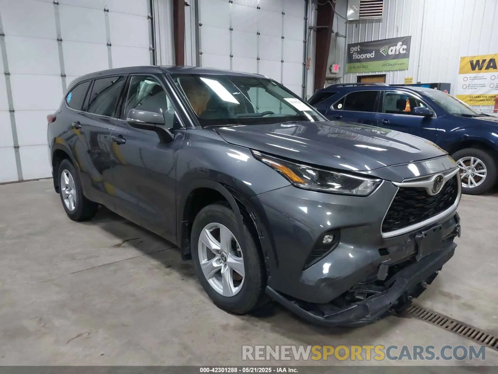 1 Photograph of a damaged car 5TDBZRBH0MS524399 TOYOTA HIGHLANDER 2021