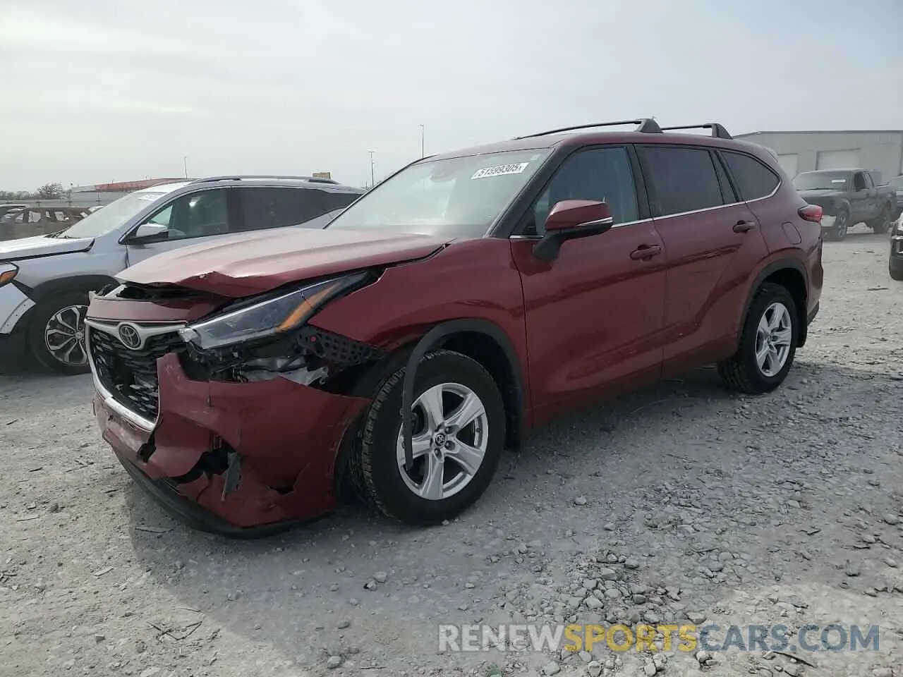 1 Photograph of a damaged car 5TDBZRBH1MS104473 TOYOTA HIGHLANDER 2021