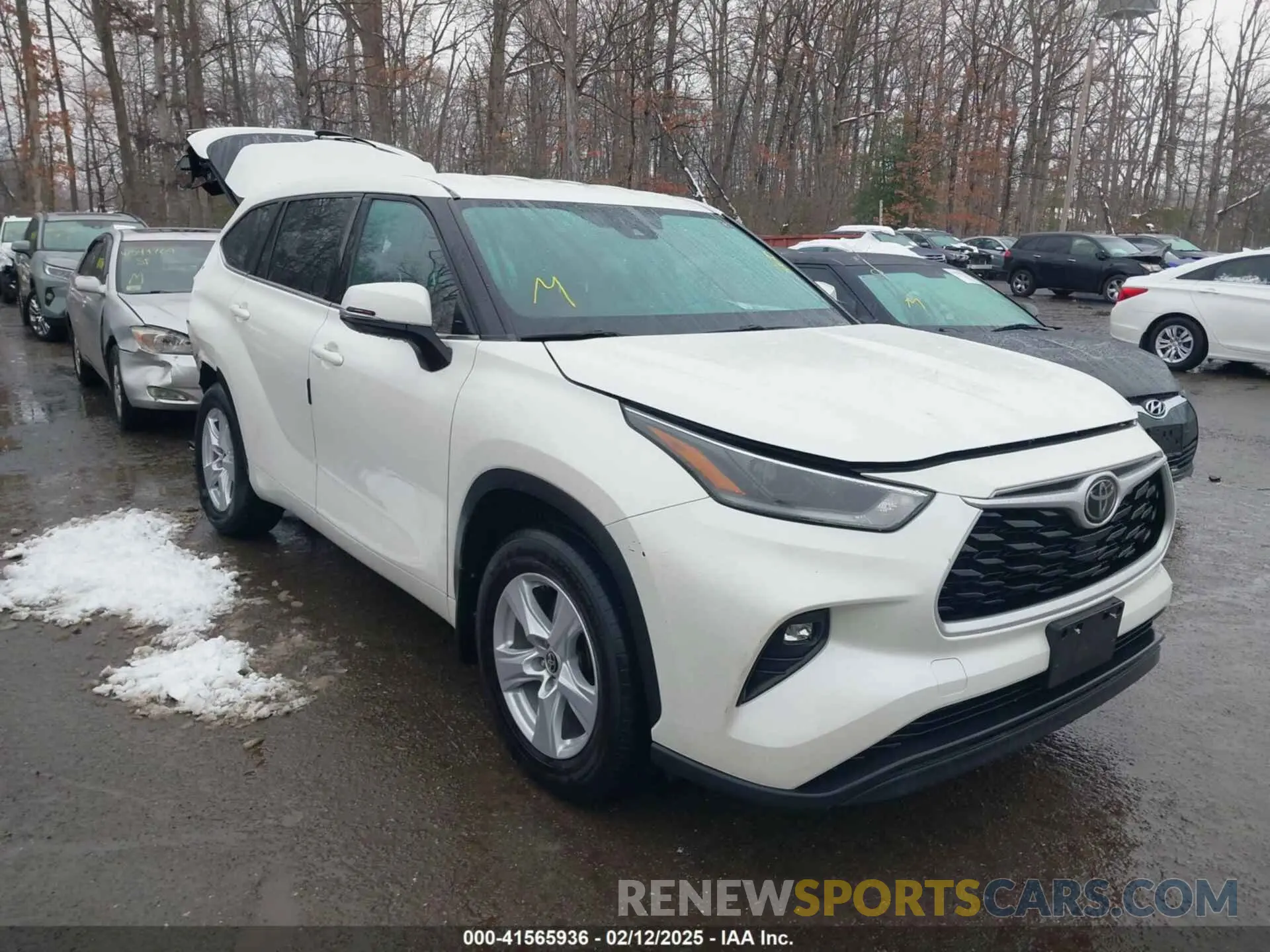 1 Photograph of a damaged car 5TDBZRBH2MS544184 TOYOTA HIGHLANDER 2021