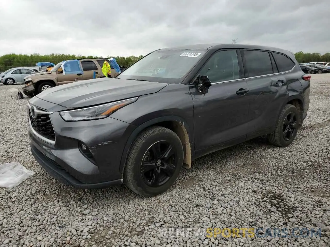 1 Photograph of a damaged car 5TDBZRBH3MS125597 TOYOTA HIGHLANDER 2021