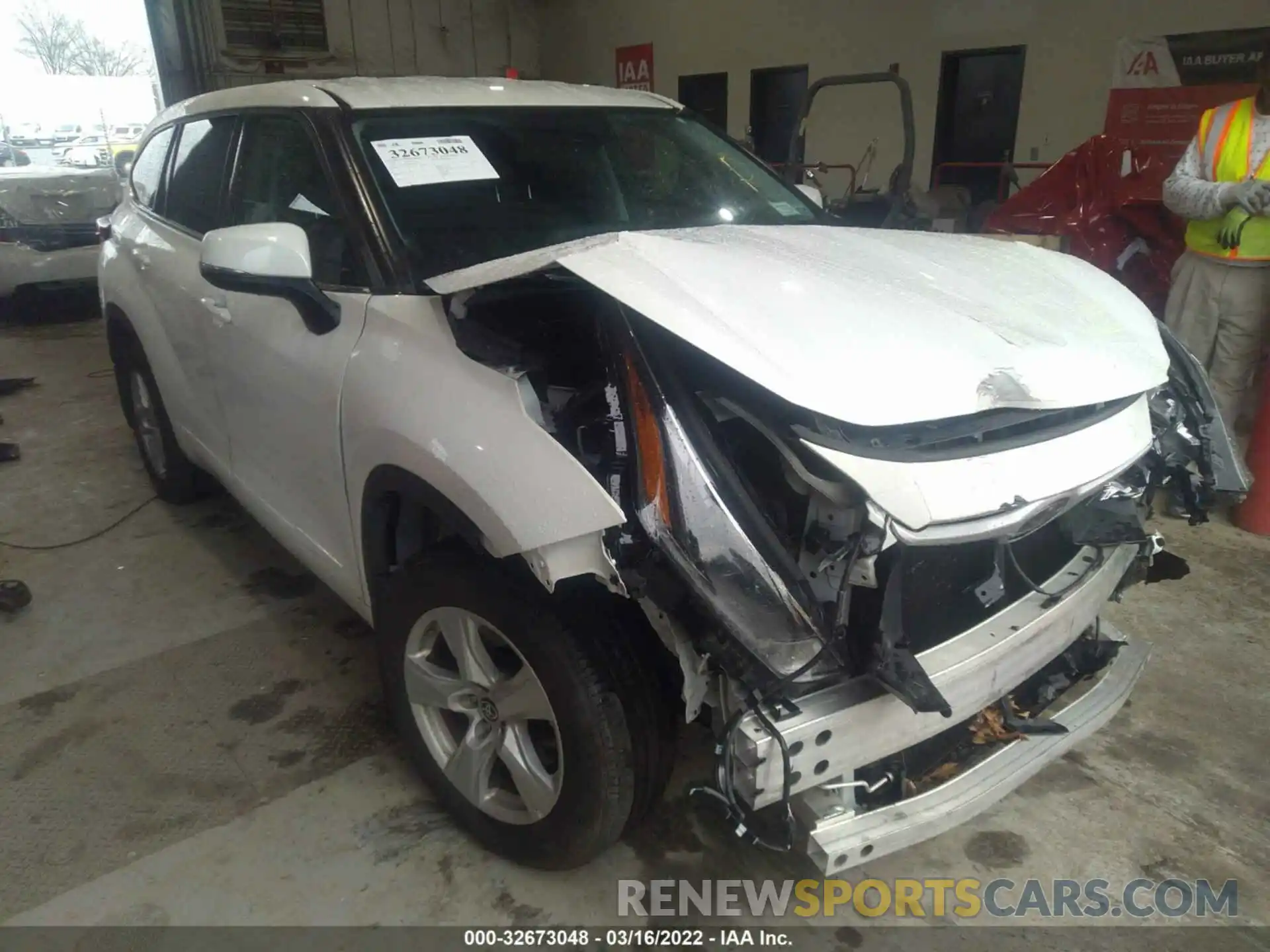 1 Photograph of a damaged car 5TDBZRBH4MS095638 TOYOTA HIGHLANDER 2021