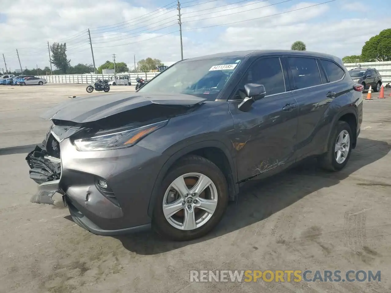 1 Photograph of a damaged car 5TDBZRBH4MS536197 TOYOTA HIGHLANDER 2021