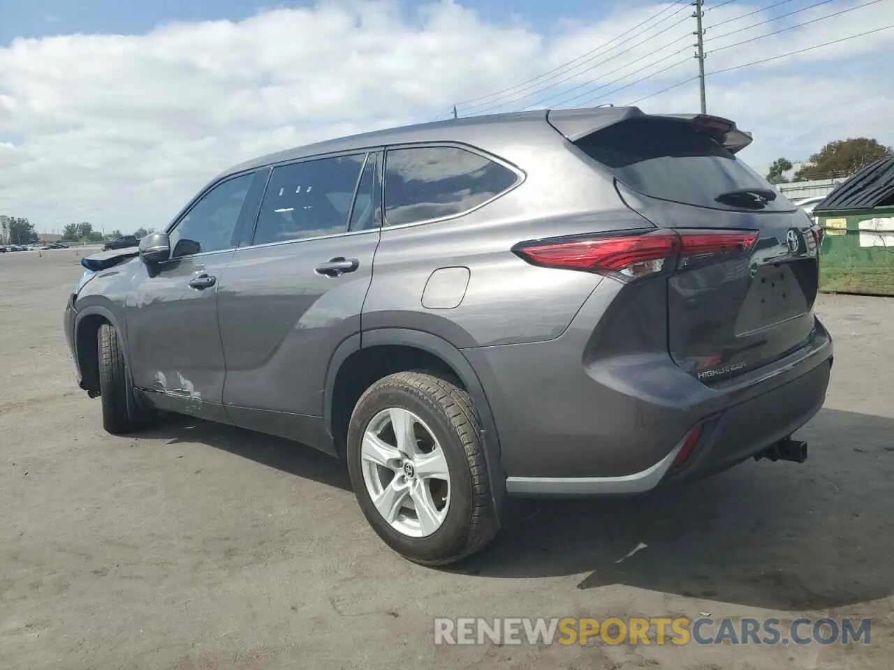 2 Photograph of a damaged car 5TDBZRBH4MS536197 TOYOTA HIGHLANDER 2021
