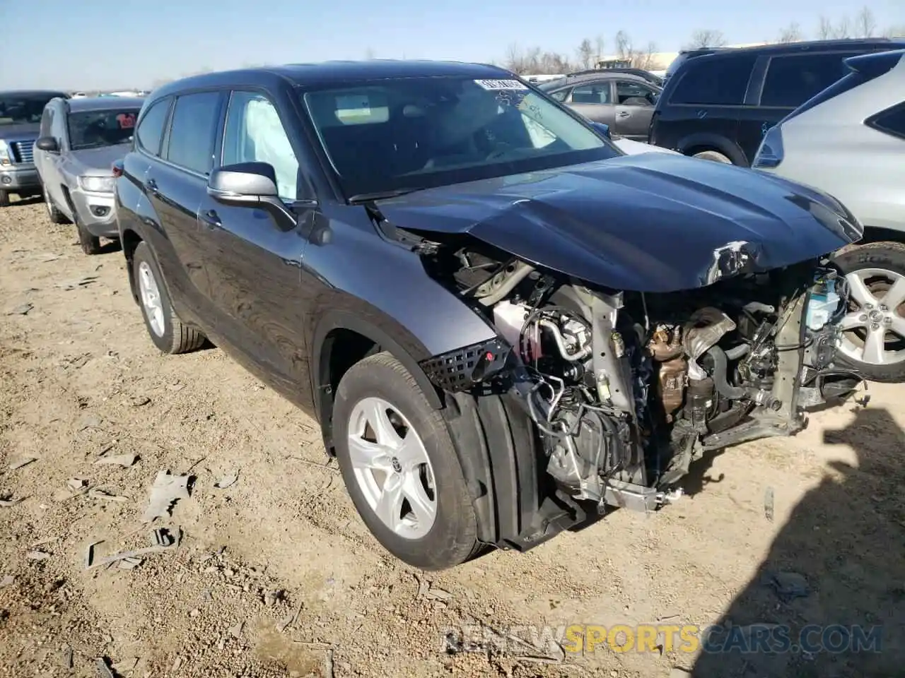 1 Photograph of a damaged car 5TDBZRBH4MS543604 TOYOTA HIGHLANDER 2021