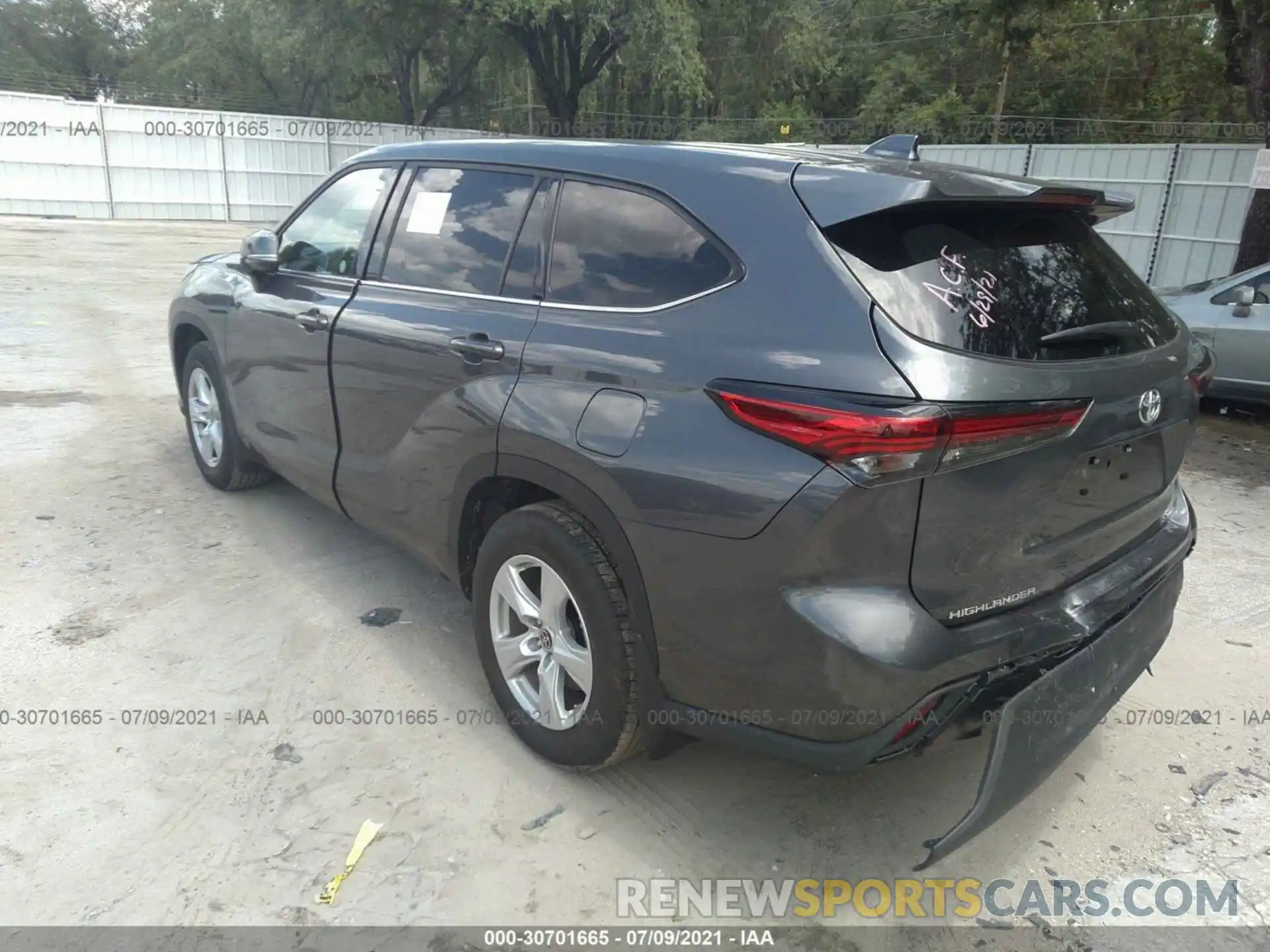 3 Photograph of a damaged car 5TDBZRBH4MS544865 TOYOTA HIGHLANDER 2021