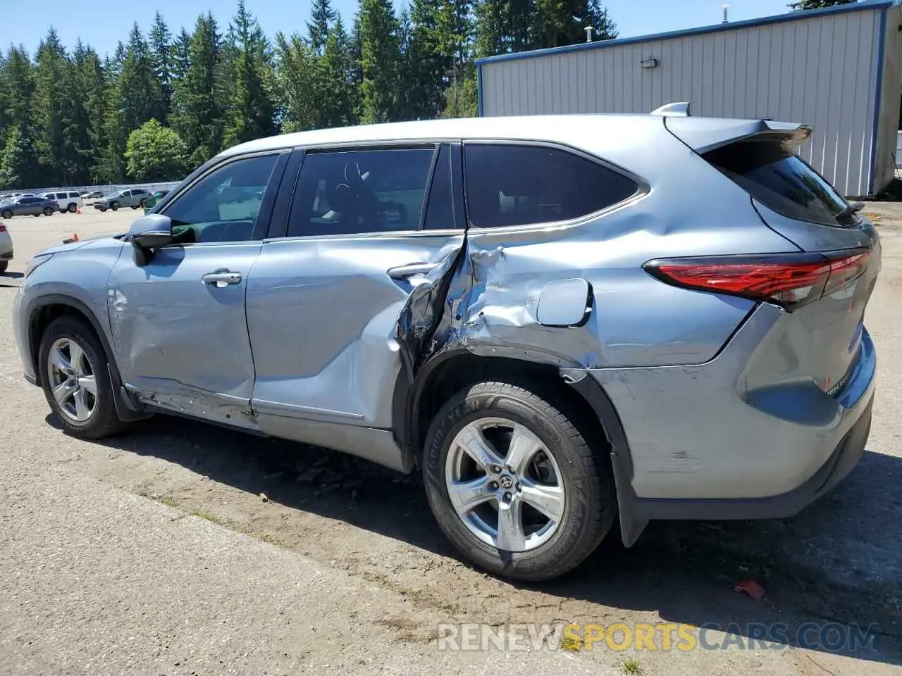 2 Photograph of a damaged car 5TDBZRBH5MS059988 TOYOTA HIGHLANDER 2021