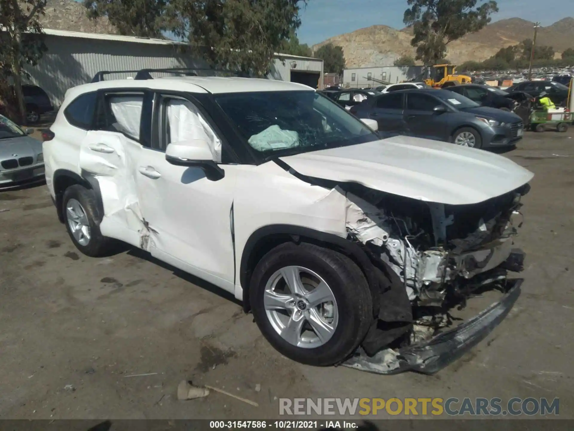 1 Photograph of a damaged car 5TDBZRBH5MS088973 TOYOTA HIGHLANDER 2021