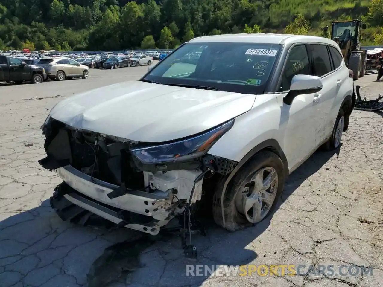 2 Photograph of a damaged car 5TDBZRBH5MS095180 TOYOTA HIGHLANDER 2021