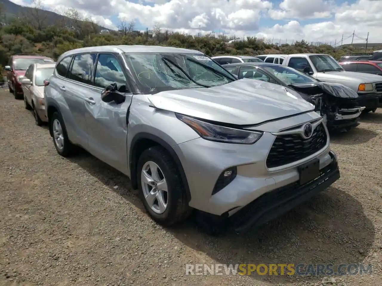 1 Photograph of a damaged car 5TDBZRBH6MS545788 TOYOTA HIGHLANDER 2021