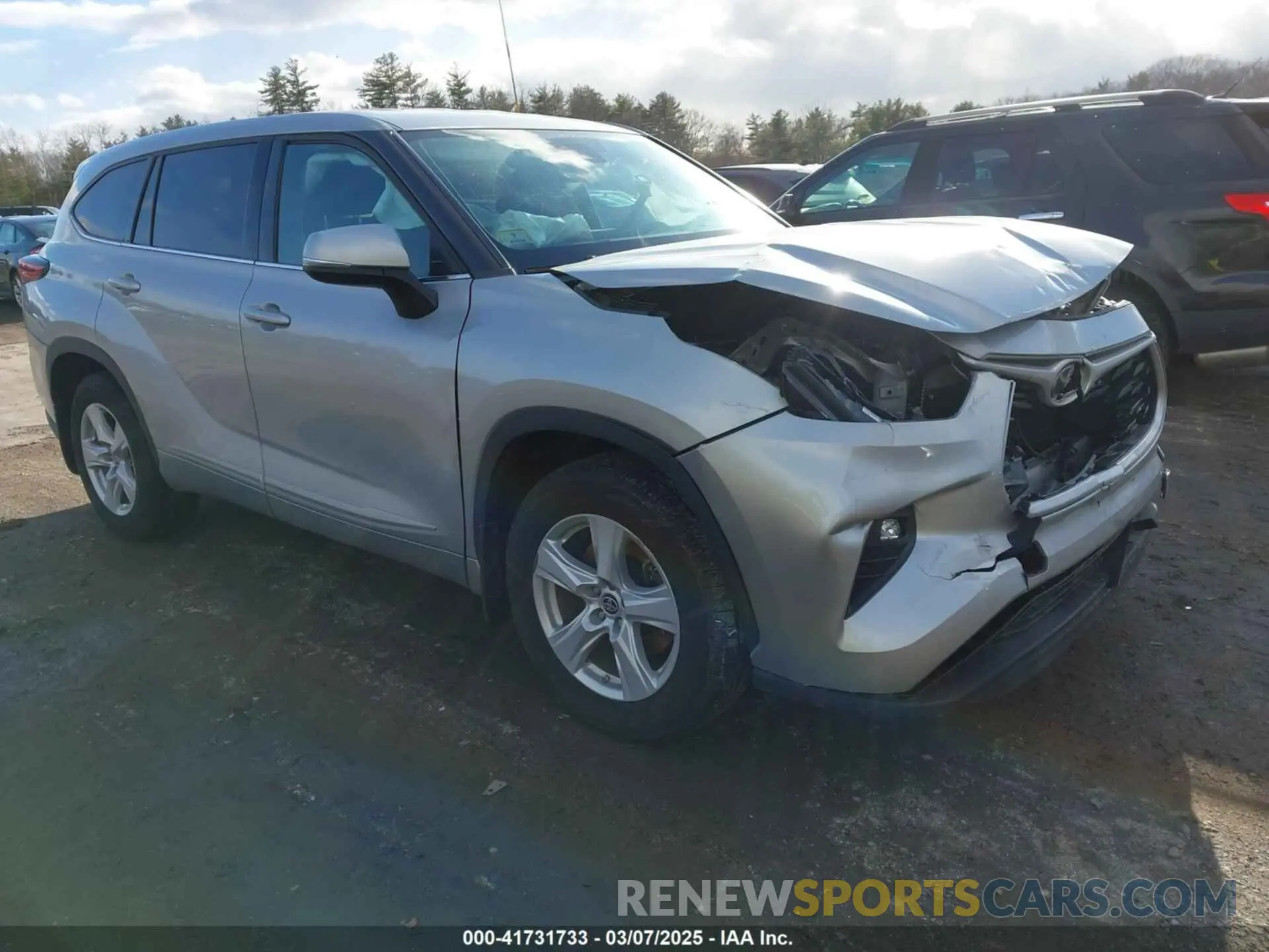 1 Photograph of a damaged car 5TDBZRBH7MS073469 TOYOTA HIGHLANDER 2021