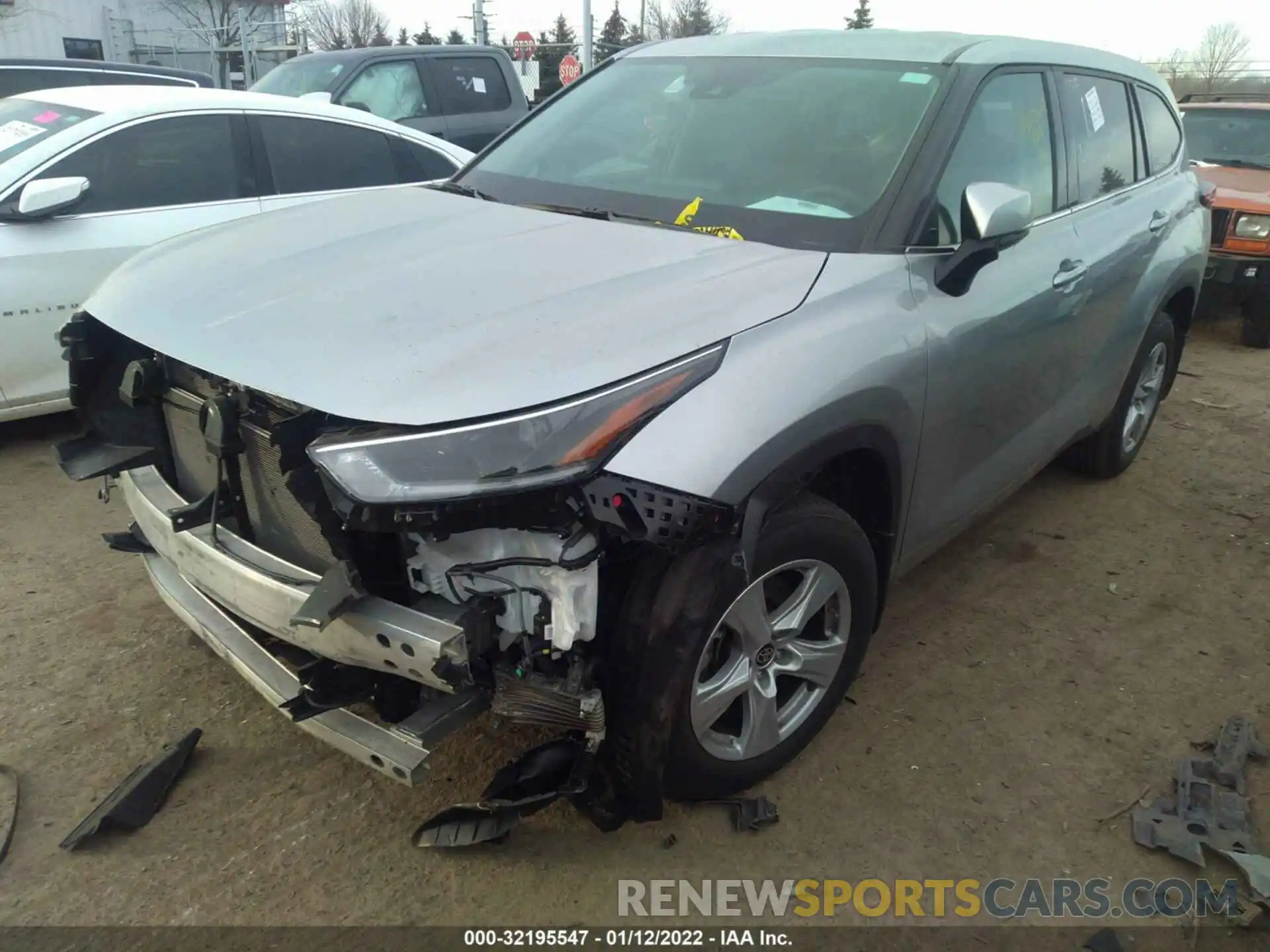 2 Photograph of a damaged car 5TDBZRBH7MS120810 TOYOTA HIGHLANDER 2021