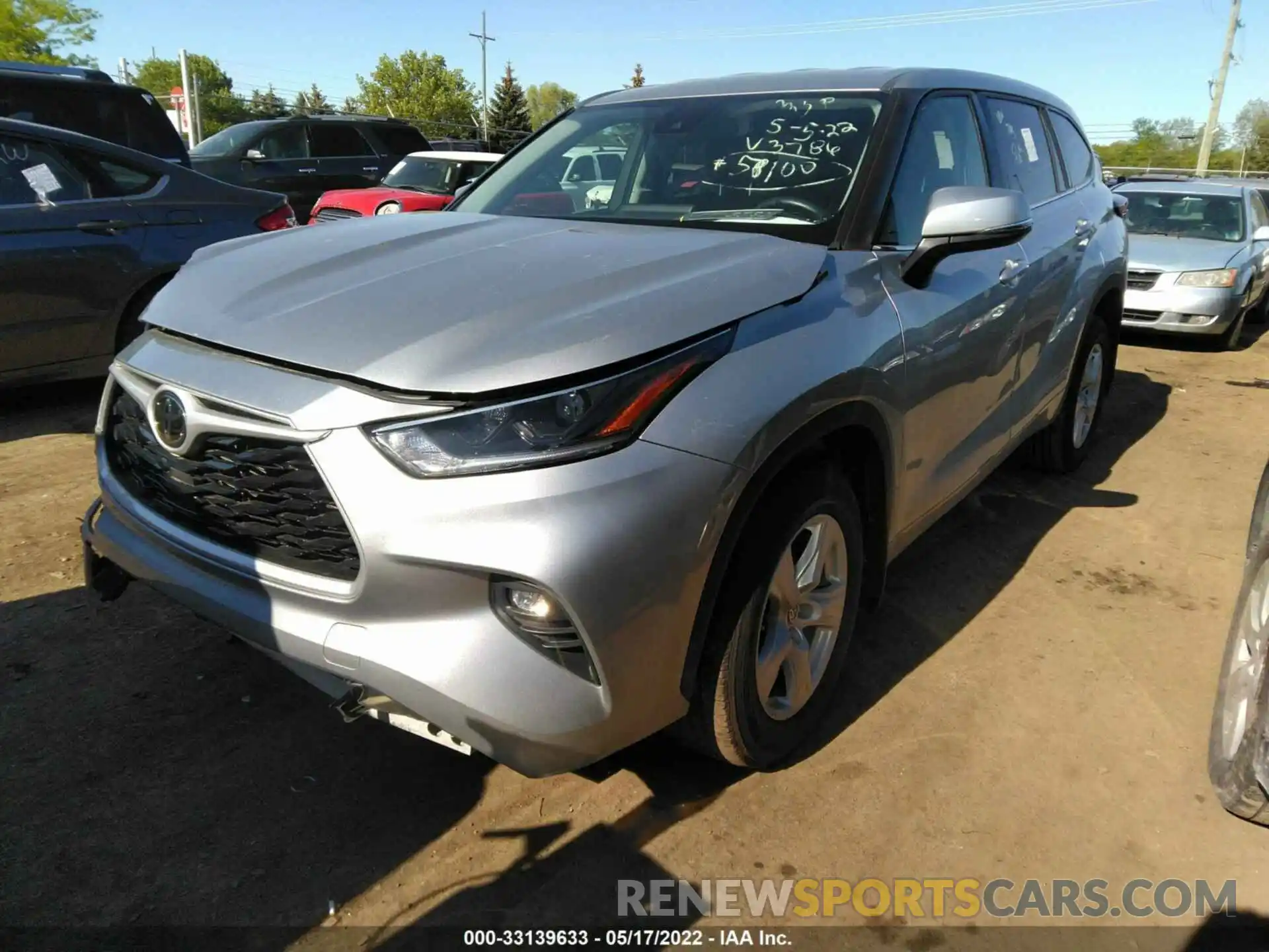 2 Photograph of a damaged car 5TDBZRBH7MS123786 TOYOTA HIGHLANDER 2021