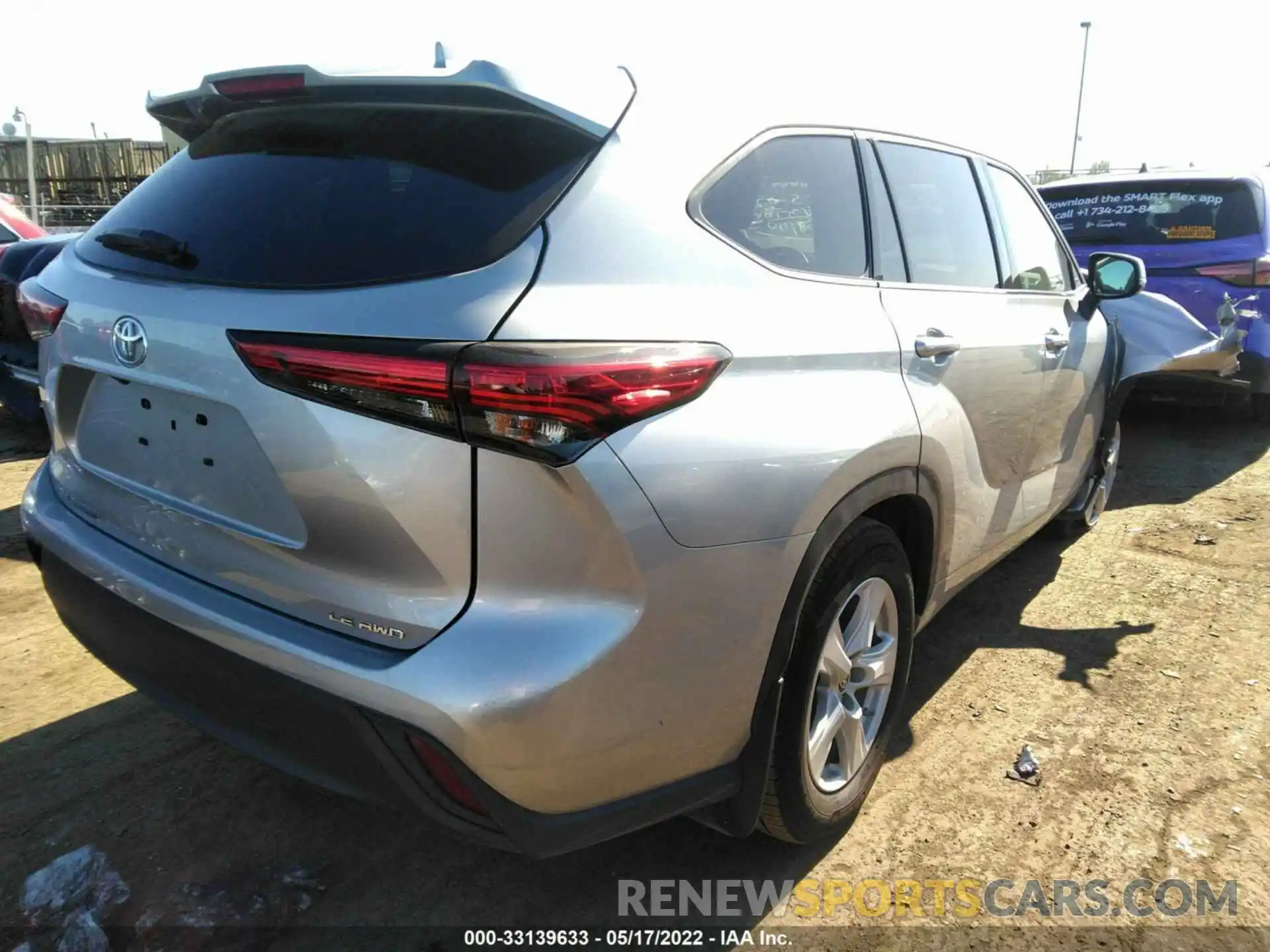 4 Photograph of a damaged car 5TDBZRBH7MS123786 TOYOTA HIGHLANDER 2021