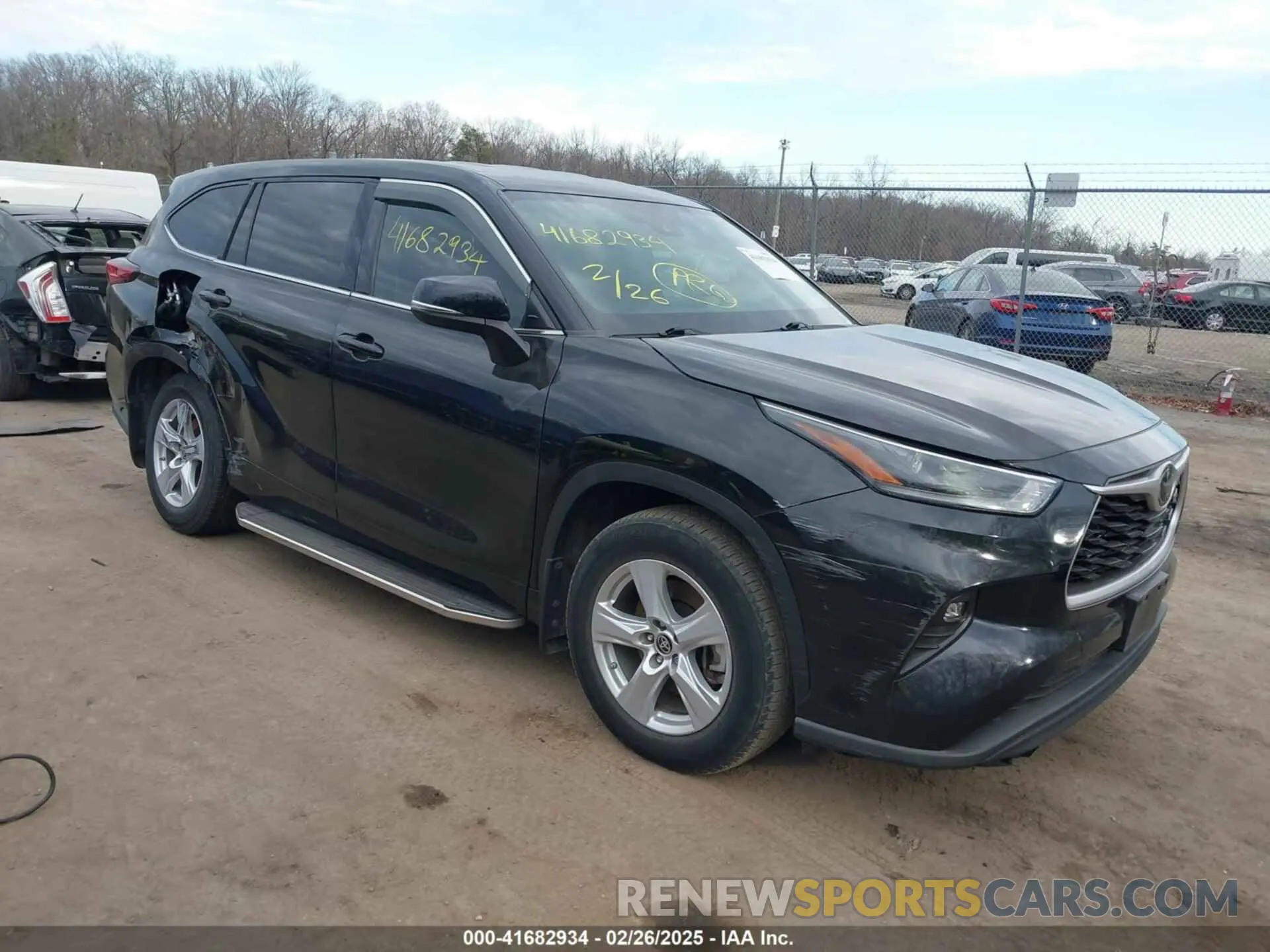 1 Photograph of a damaged car 5TDBZRBH7MS134660 TOYOTA HIGHLANDER 2021