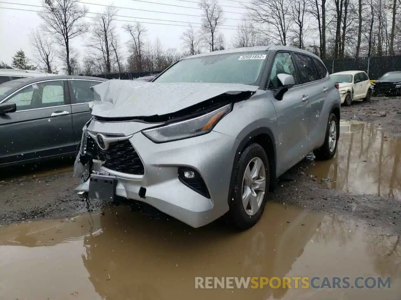 2 Photograph of a damaged car 5TDBZRBH7MS525338 TOYOTA HIGHLANDER 2021