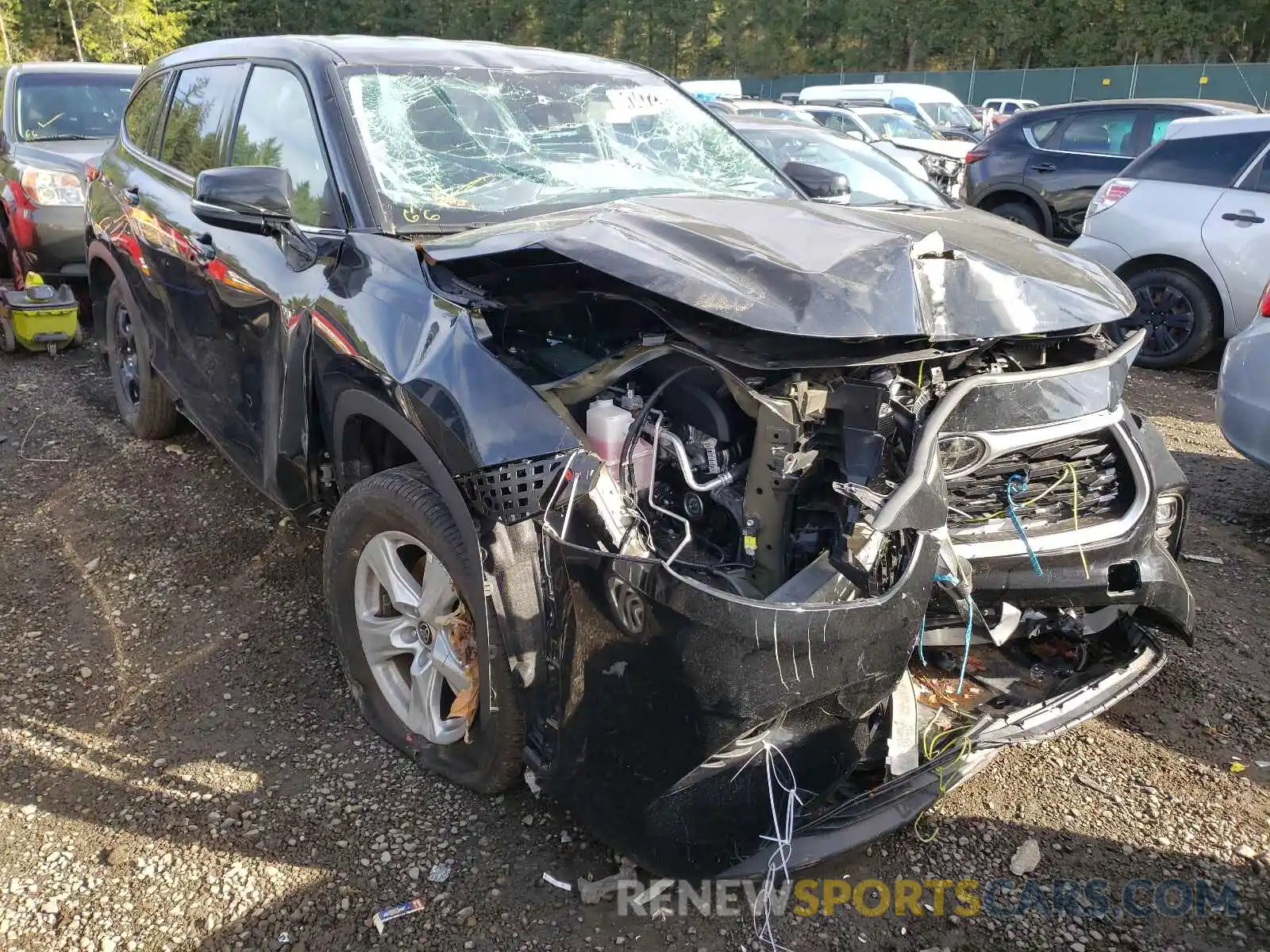 1 Photograph of a damaged car 5TDBZRBH8MS116975 TOYOTA HIGHLANDER 2021