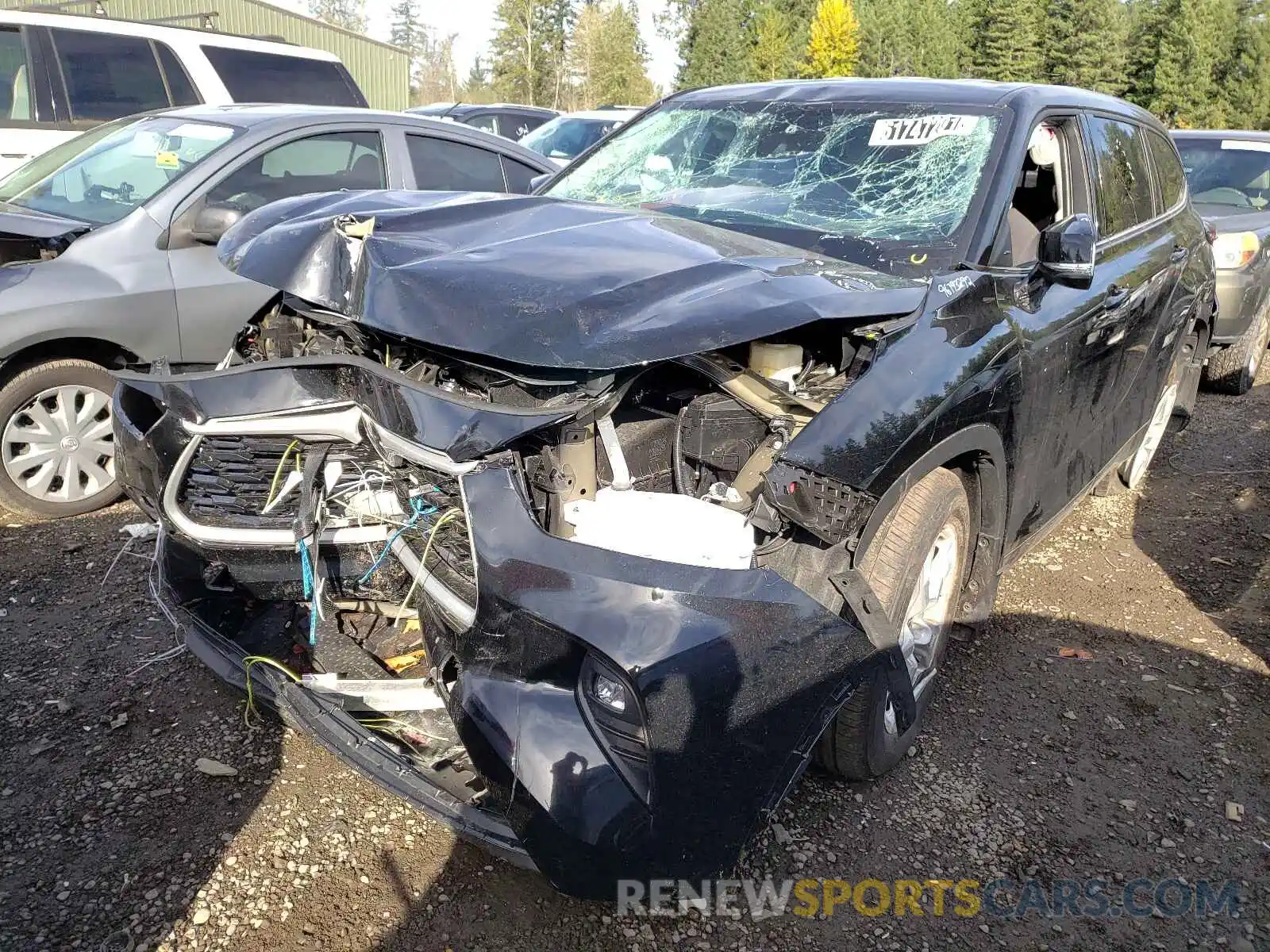 2 Photograph of a damaged car 5TDBZRBH8MS116975 TOYOTA HIGHLANDER 2021