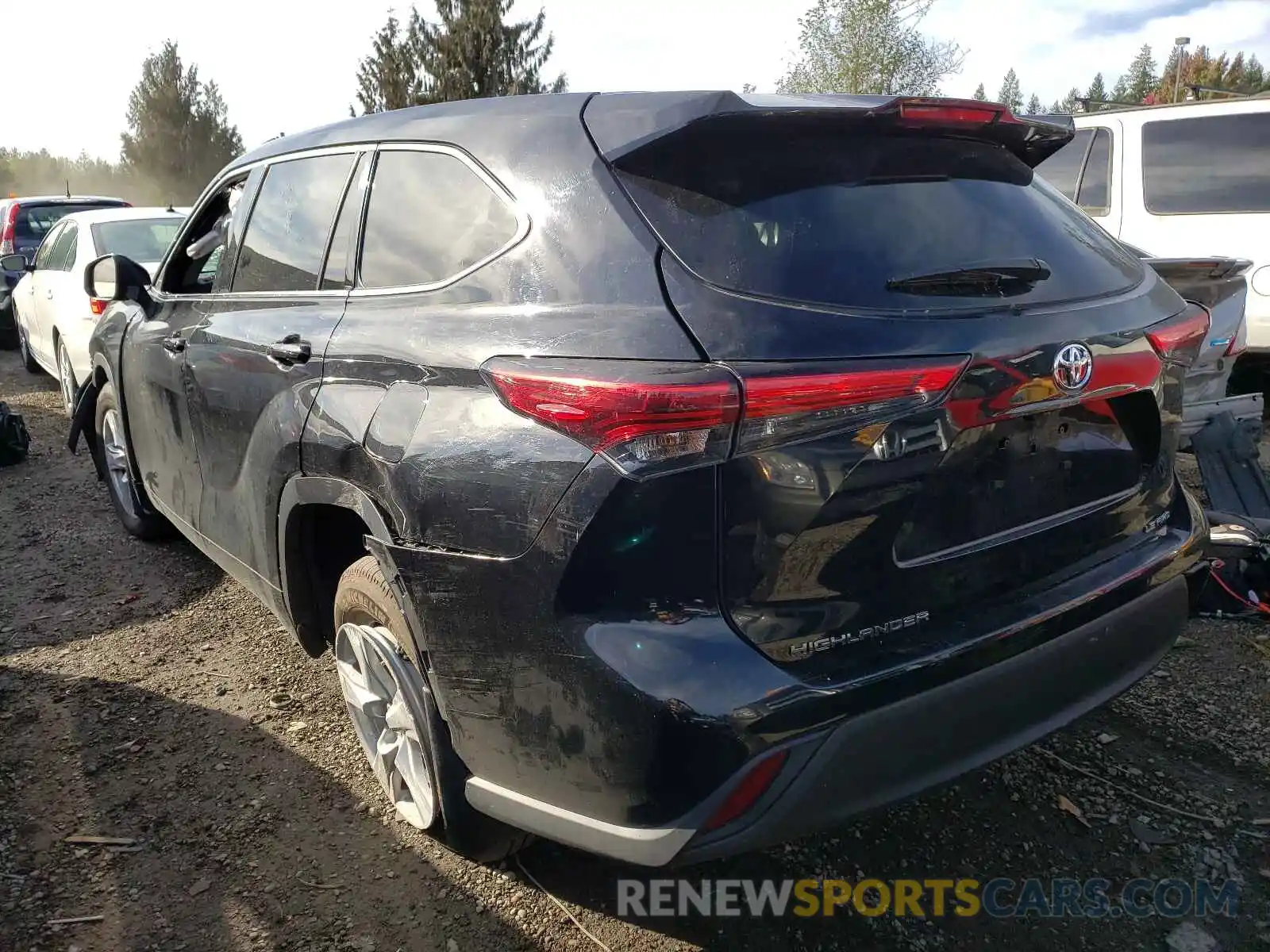 3 Photograph of a damaged car 5TDBZRBH8MS116975 TOYOTA HIGHLANDER 2021