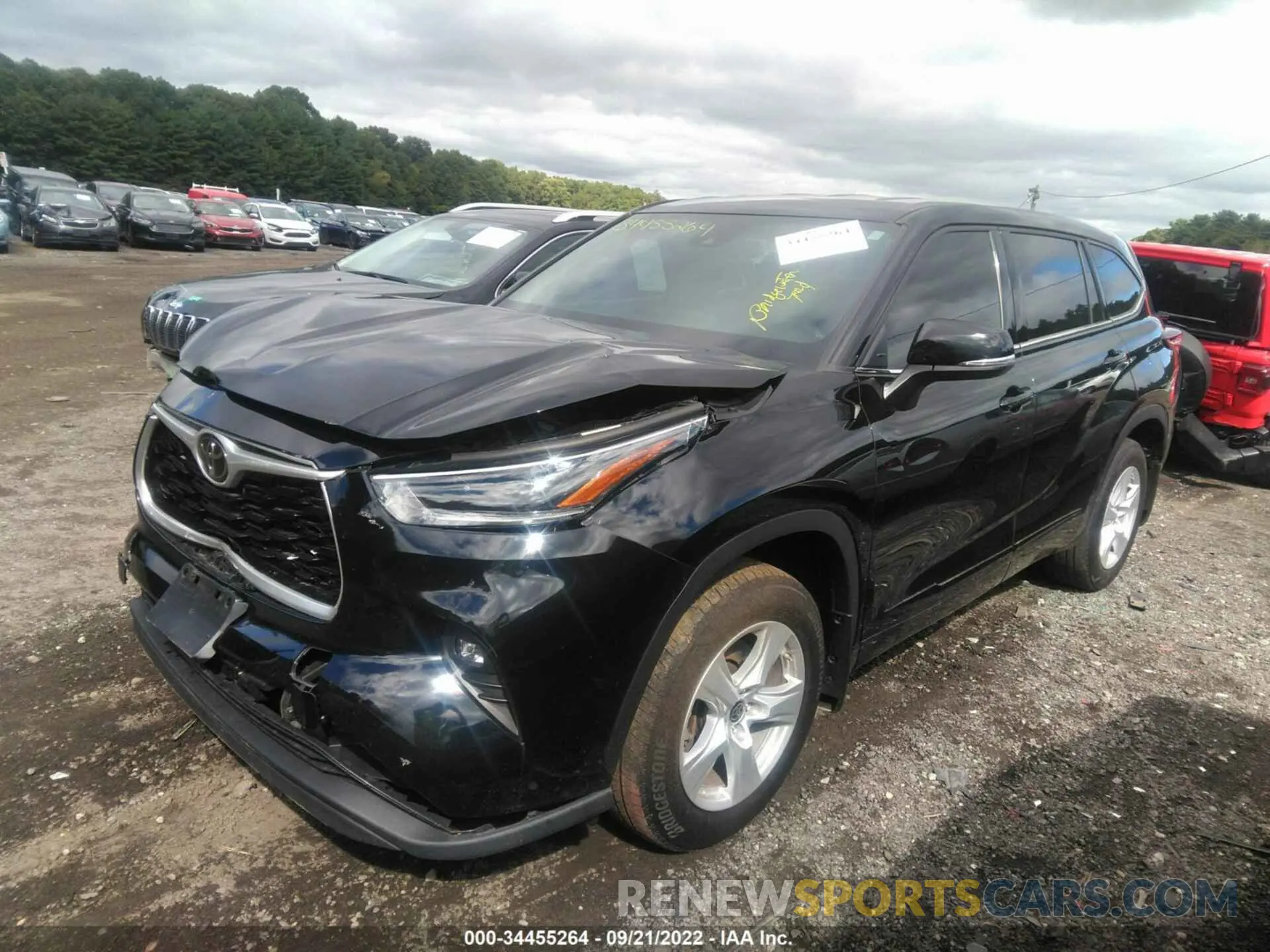 2 Photograph of a damaged car 5TDBZRBH8MS143853 TOYOTA HIGHLANDER 2021