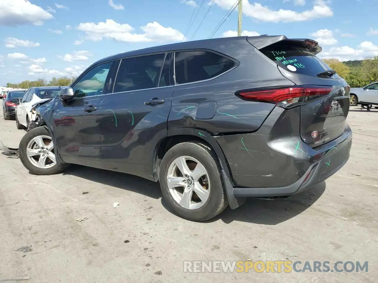 2 Photograph of a damaged car 5TDBZRBH8MS525347 TOYOTA HIGHLANDER 2021