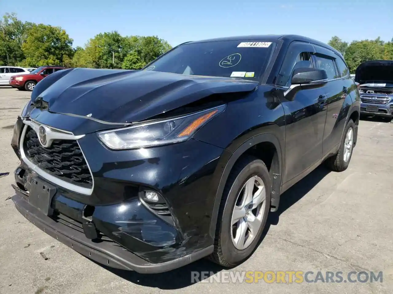 2 Photograph of a damaged car 5TDBZRBH8MS552743 TOYOTA HIGHLANDER 2021