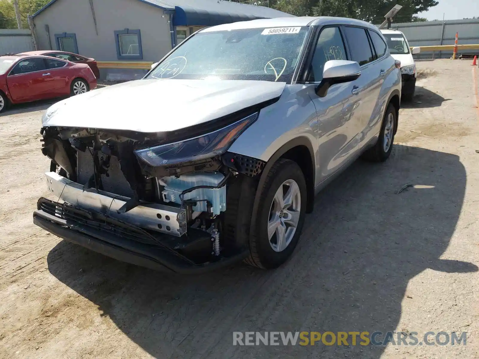 2 Photograph of a damaged car 5TDBZRBH9MS102616 TOYOTA HIGHLANDER 2021