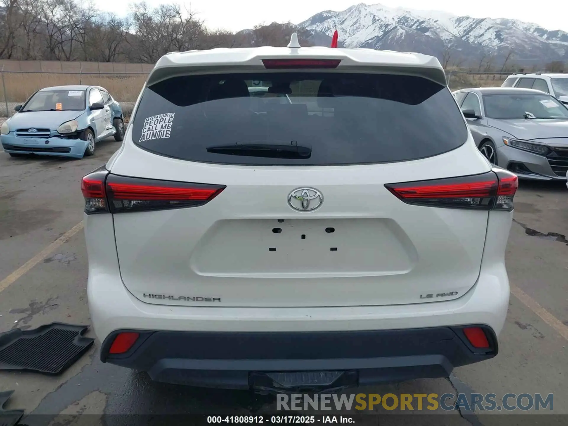 16 Photograph of a damaged car 5TDBZRBH9MS110697 TOYOTA HIGHLANDER 2021