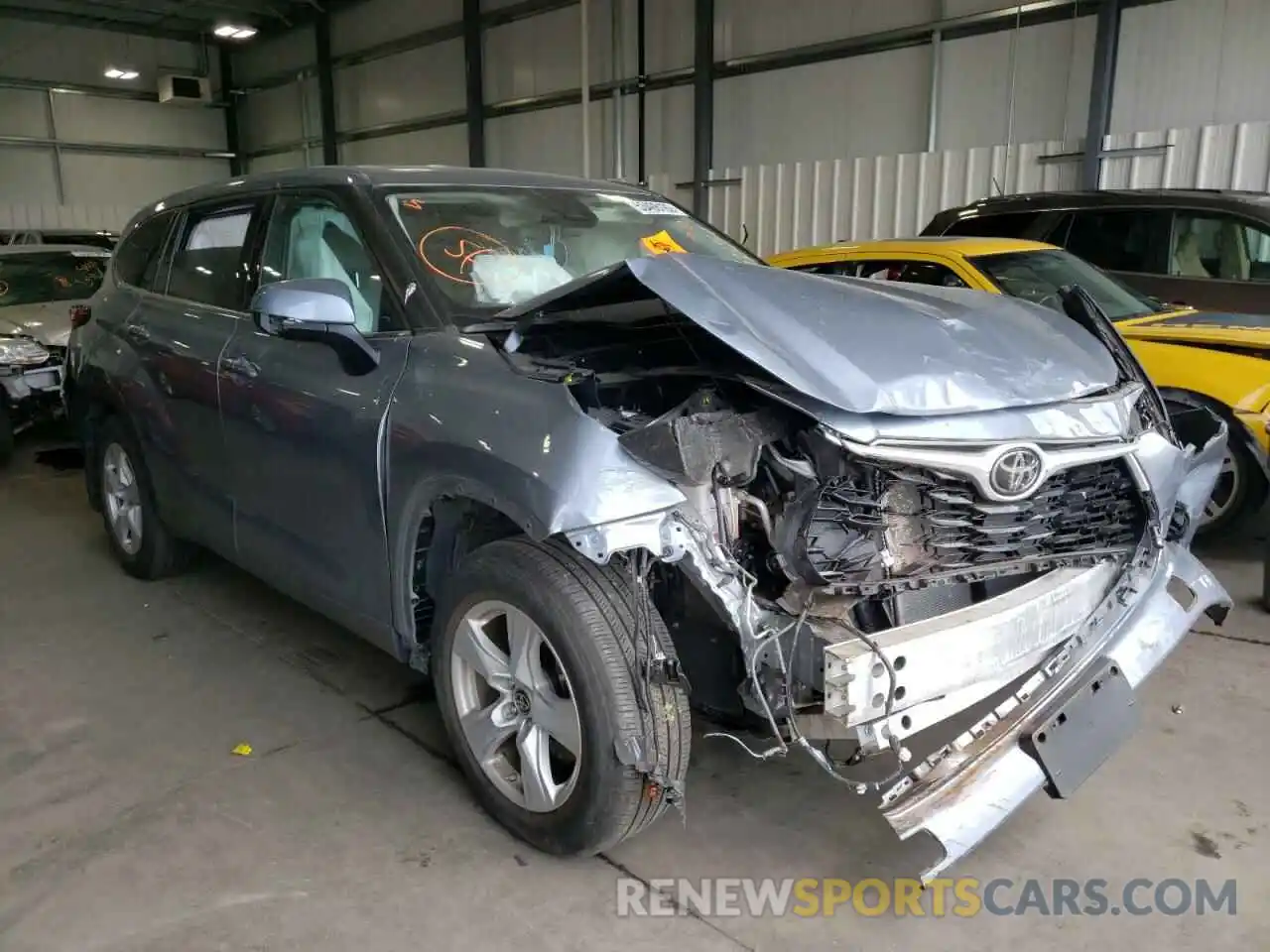 1 Photograph of a damaged car 5TDBZRBH9MS115916 TOYOTA HIGHLANDER 2021