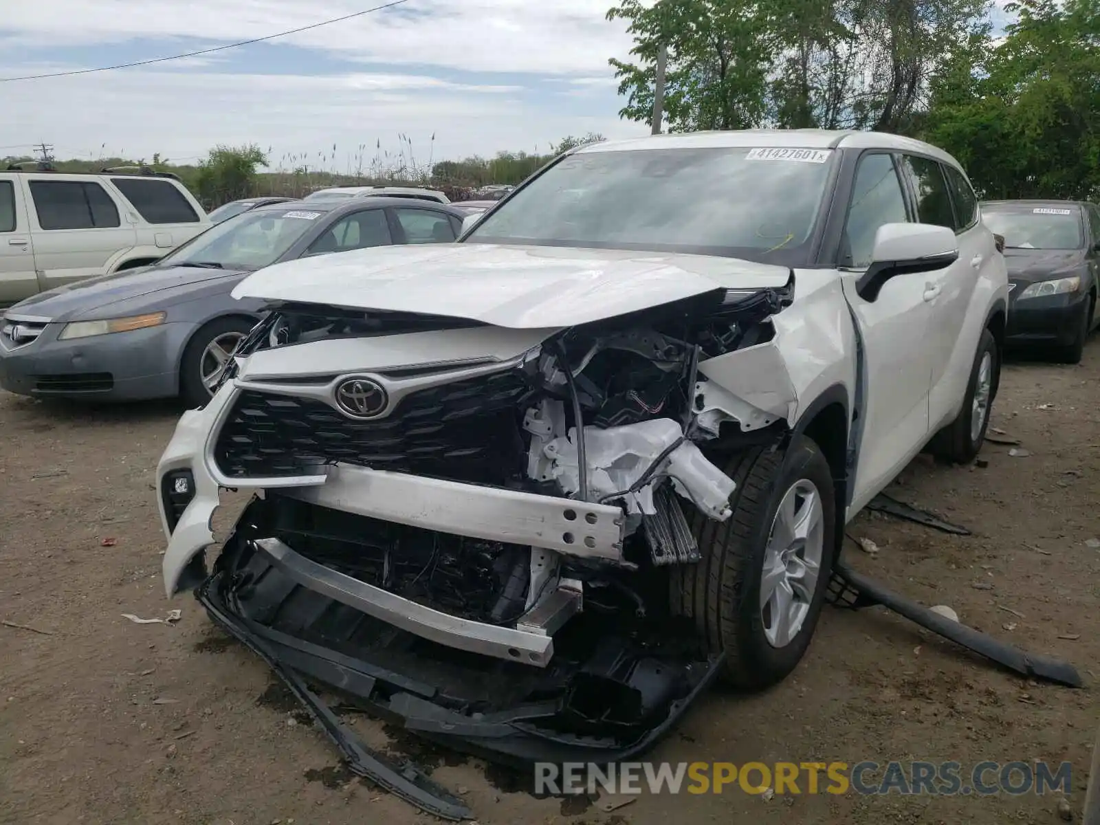 2 Photograph of a damaged car 5TDBZRBH9MS534266 TOYOTA HIGHLANDER 2021