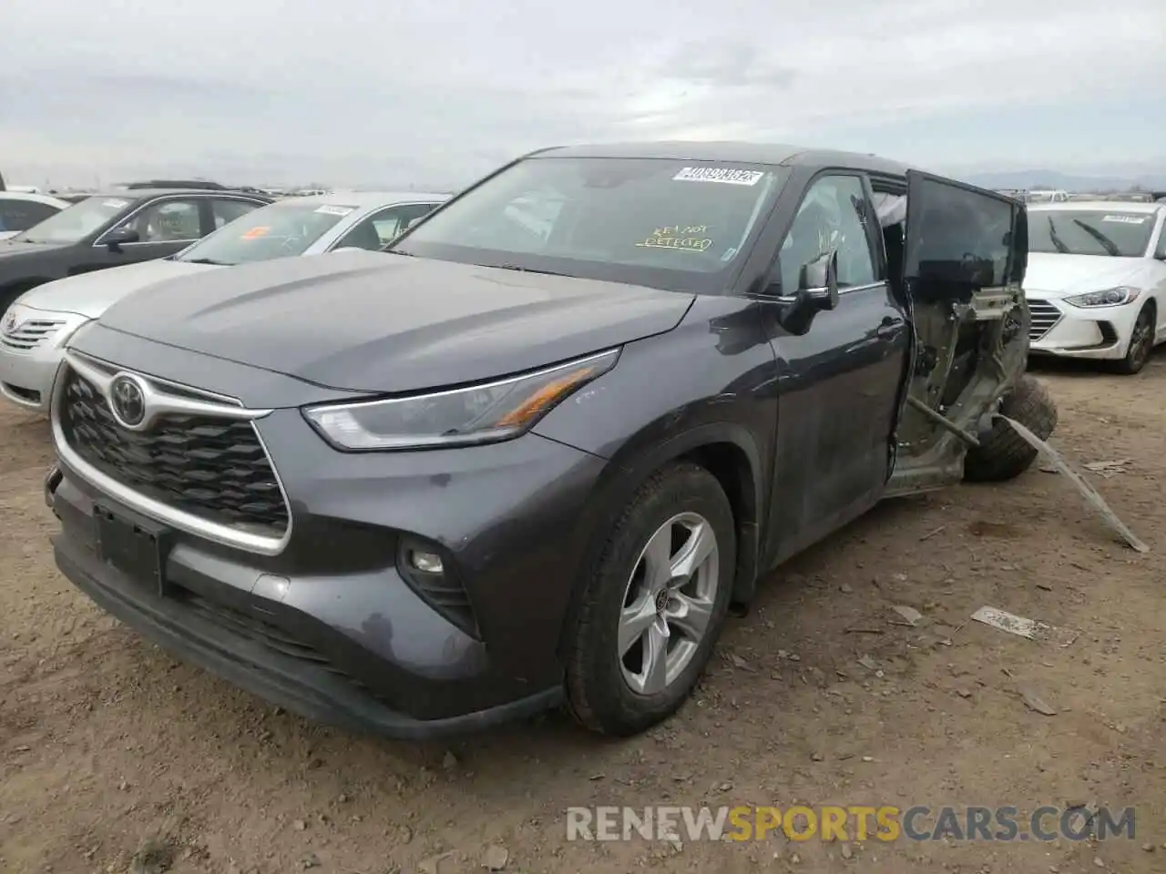 2 Photograph of a damaged car 5TDBZRBH9MS546711 TOYOTA HIGHLANDER 2021