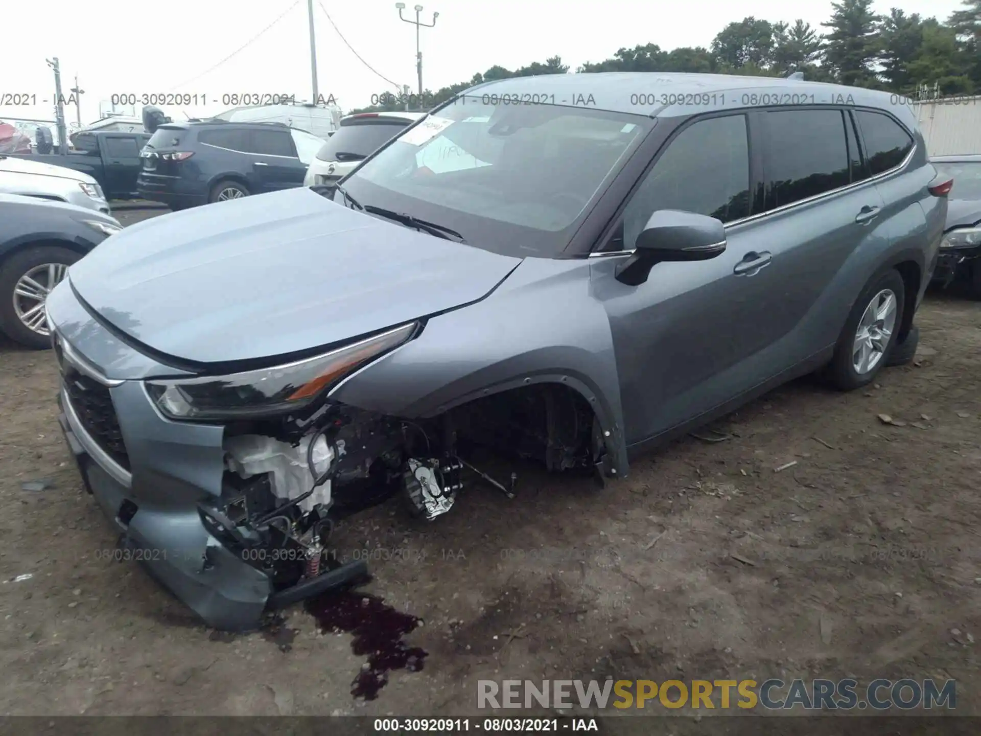 2 Photograph of a damaged car 5TDBZRBHXMS091772 TOYOTA HIGHLANDER 2021