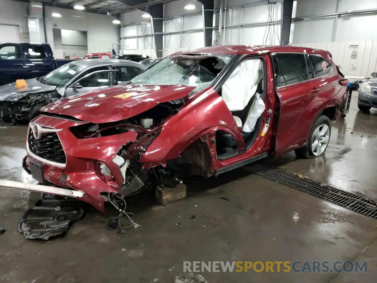 1 Photograph of a damaged car 5TDBZRBHXMS532140 TOYOTA HIGHLANDER 2021