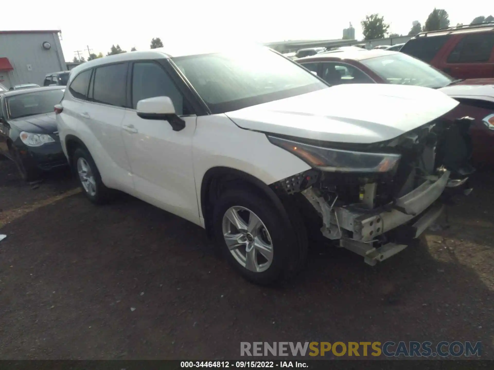 1 Photograph of a damaged car 5TDBZRBHXMS540609 TOYOTA HIGHLANDER 2021