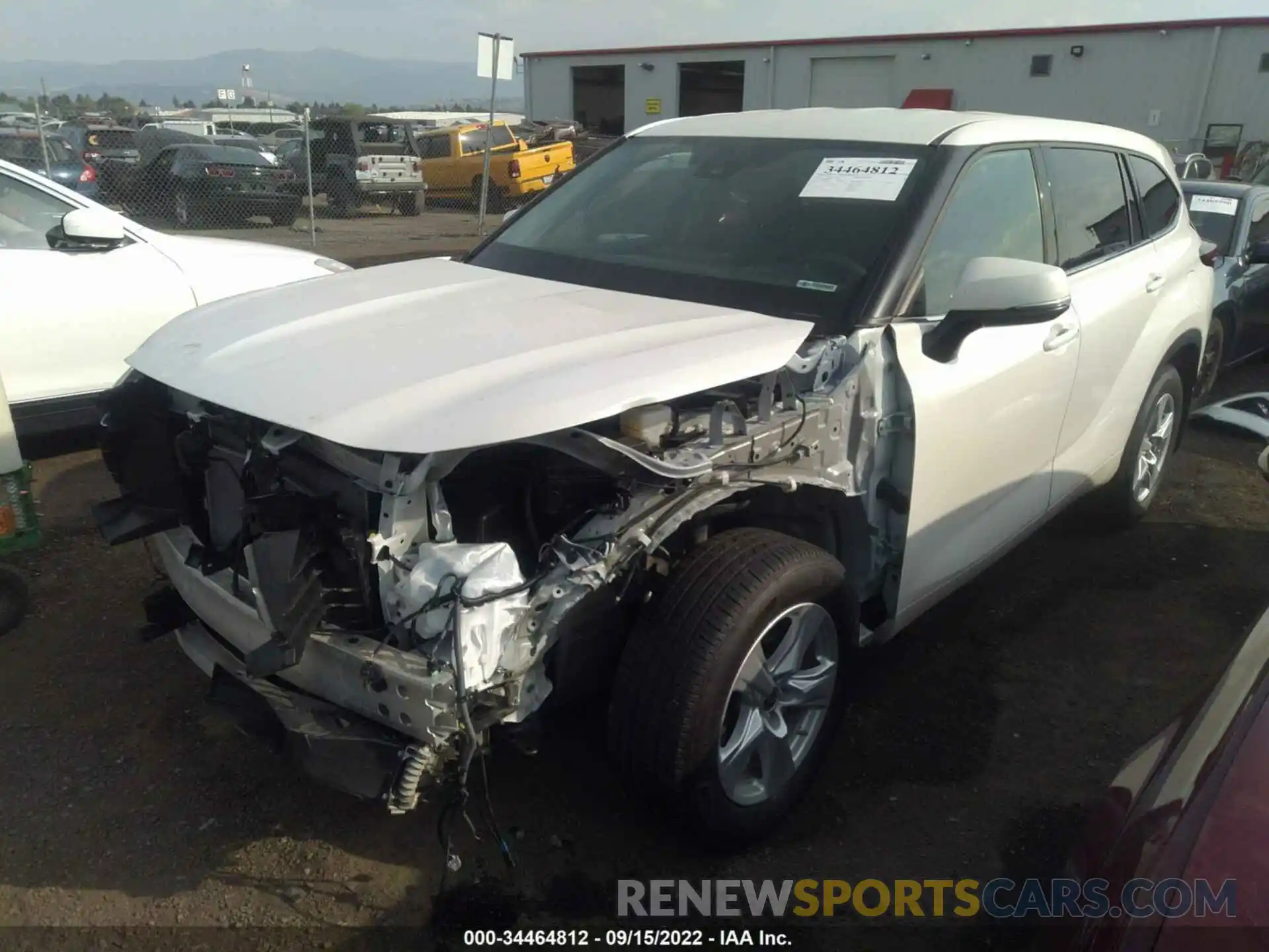 2 Photograph of a damaged car 5TDBZRBHXMS540609 TOYOTA HIGHLANDER 2021