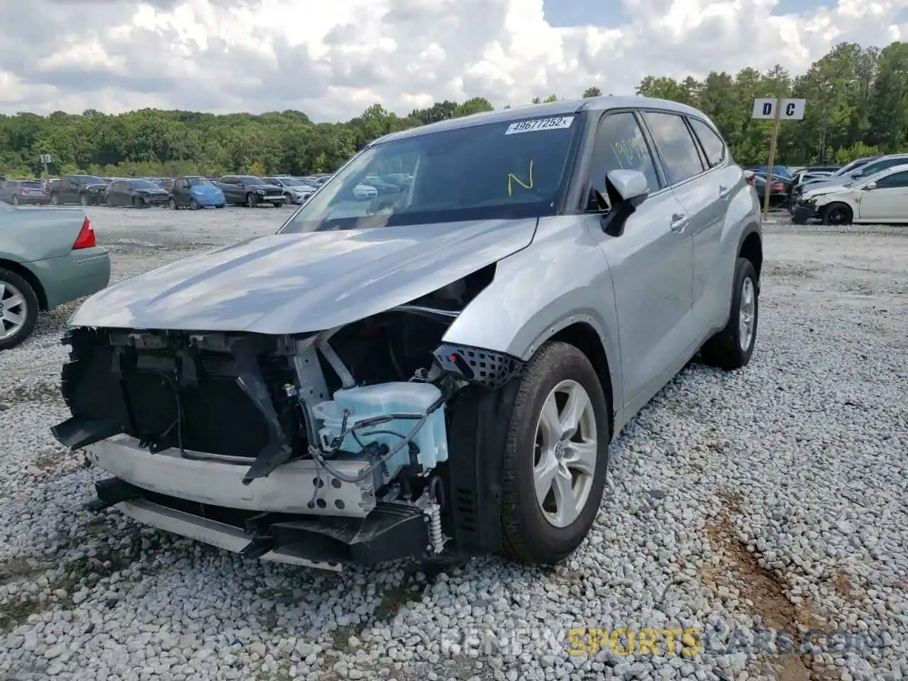 2 Photograph of a damaged car 5TDCZRAH0MS037869 TOYOTA HIGHLANDER 2021