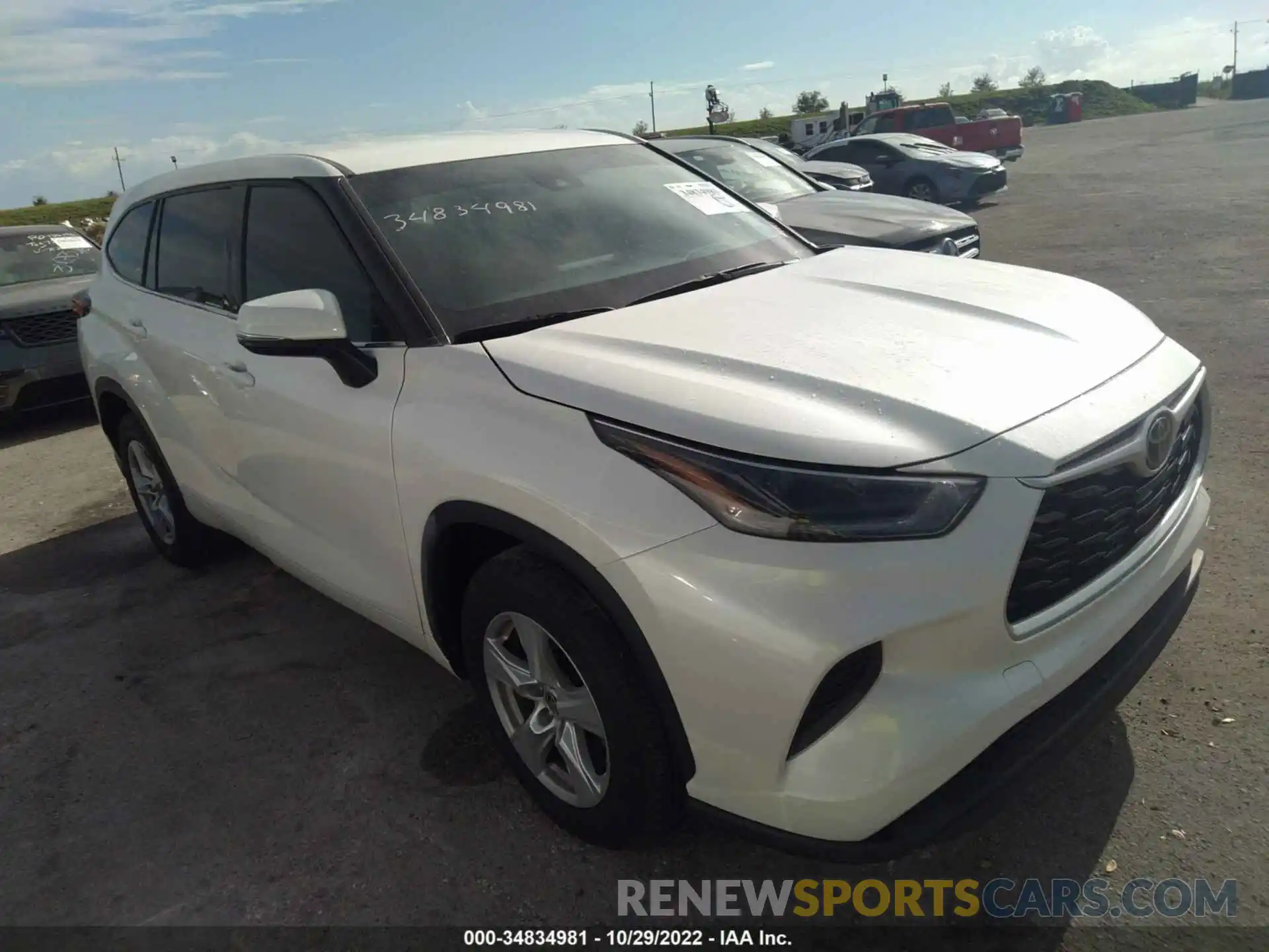 1 Photograph of a damaged car 5TDCZRAH1MS041252 TOYOTA HIGHLANDER 2021