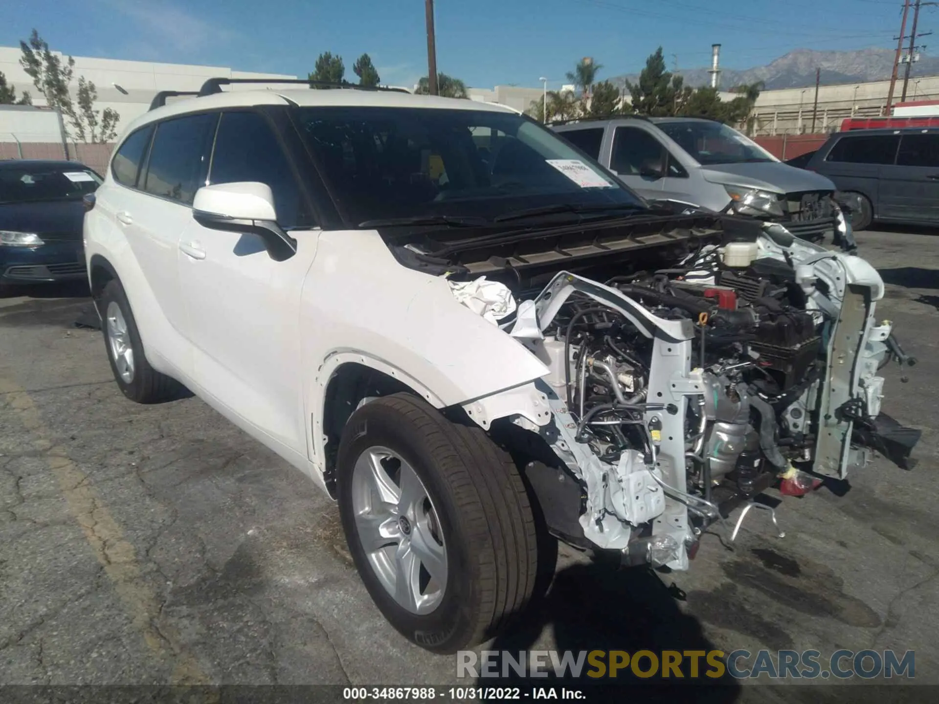 1 Photograph of a damaged car 5TDCZRAH1MS072940 TOYOTA HIGHLANDER 2021