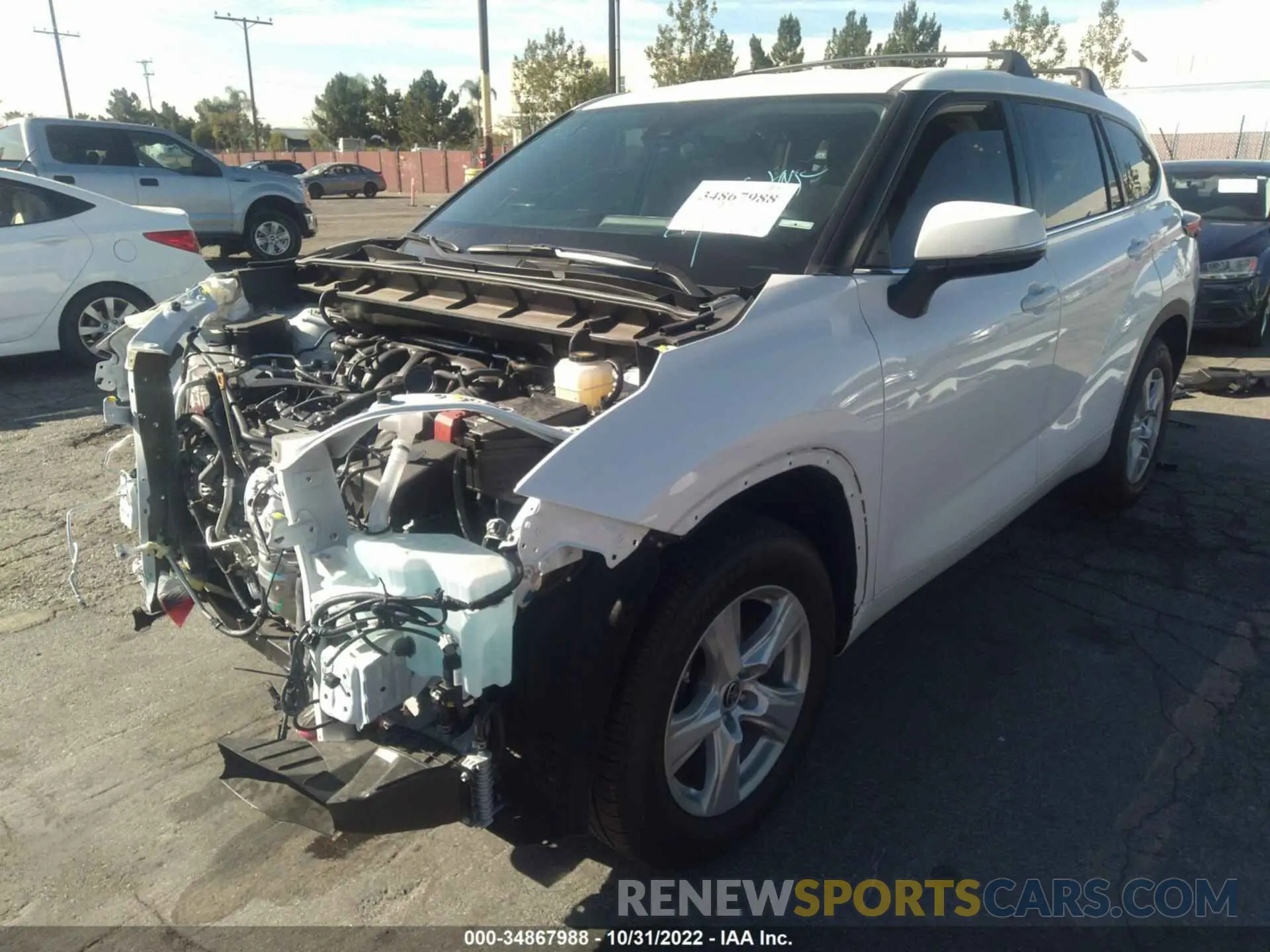 2 Photograph of a damaged car 5TDCZRAH1MS072940 TOYOTA HIGHLANDER 2021