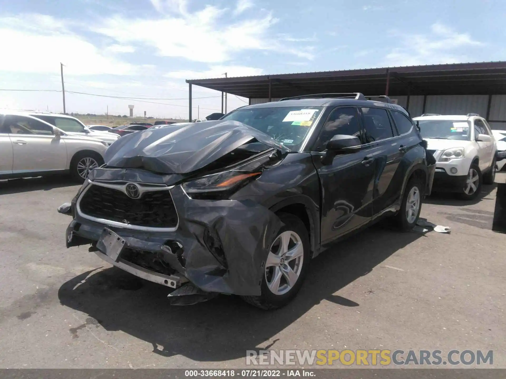 2 Photograph of a damaged car 5TDCZRAH2MS527116 TOYOTA HIGHLANDER 2021