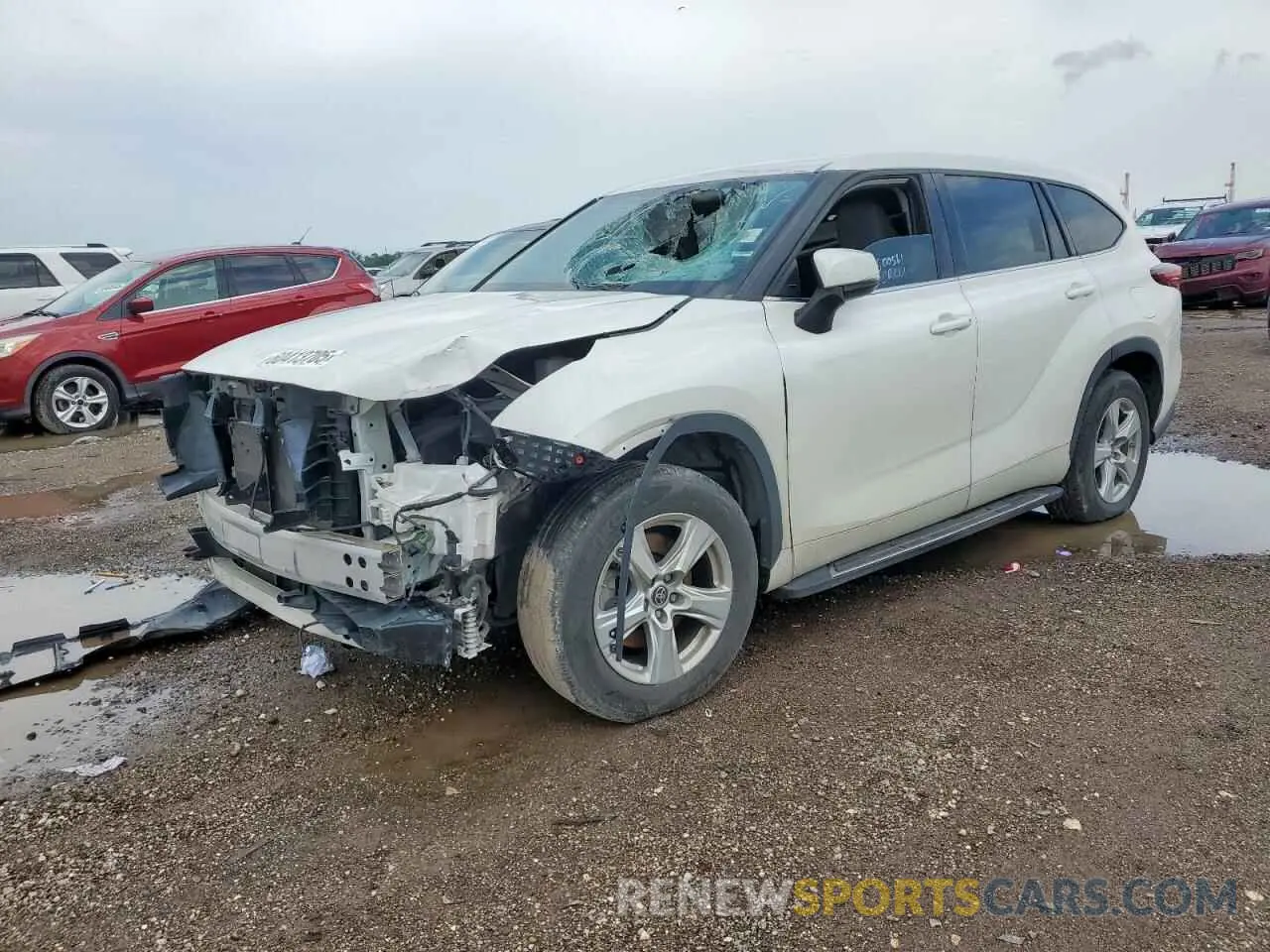 1 Photograph of a damaged car 5TDCZRAH2MS527584 TOYOTA HIGHLANDER 2021