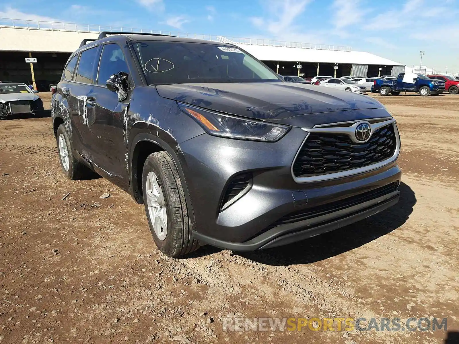 1 Photograph of a damaged car 5TDCZRAH4MS037258 TOYOTA HIGHLANDER 2021