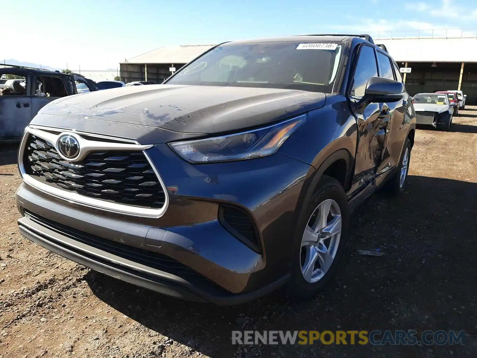 2 Photograph of a damaged car 5TDCZRAH4MS037258 TOYOTA HIGHLANDER 2021