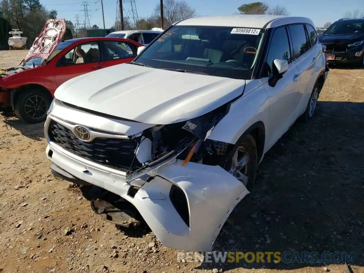 2 Photograph of a damaged car 5TDCZRAH5MS073671 TOYOTA HIGHLANDER 2021