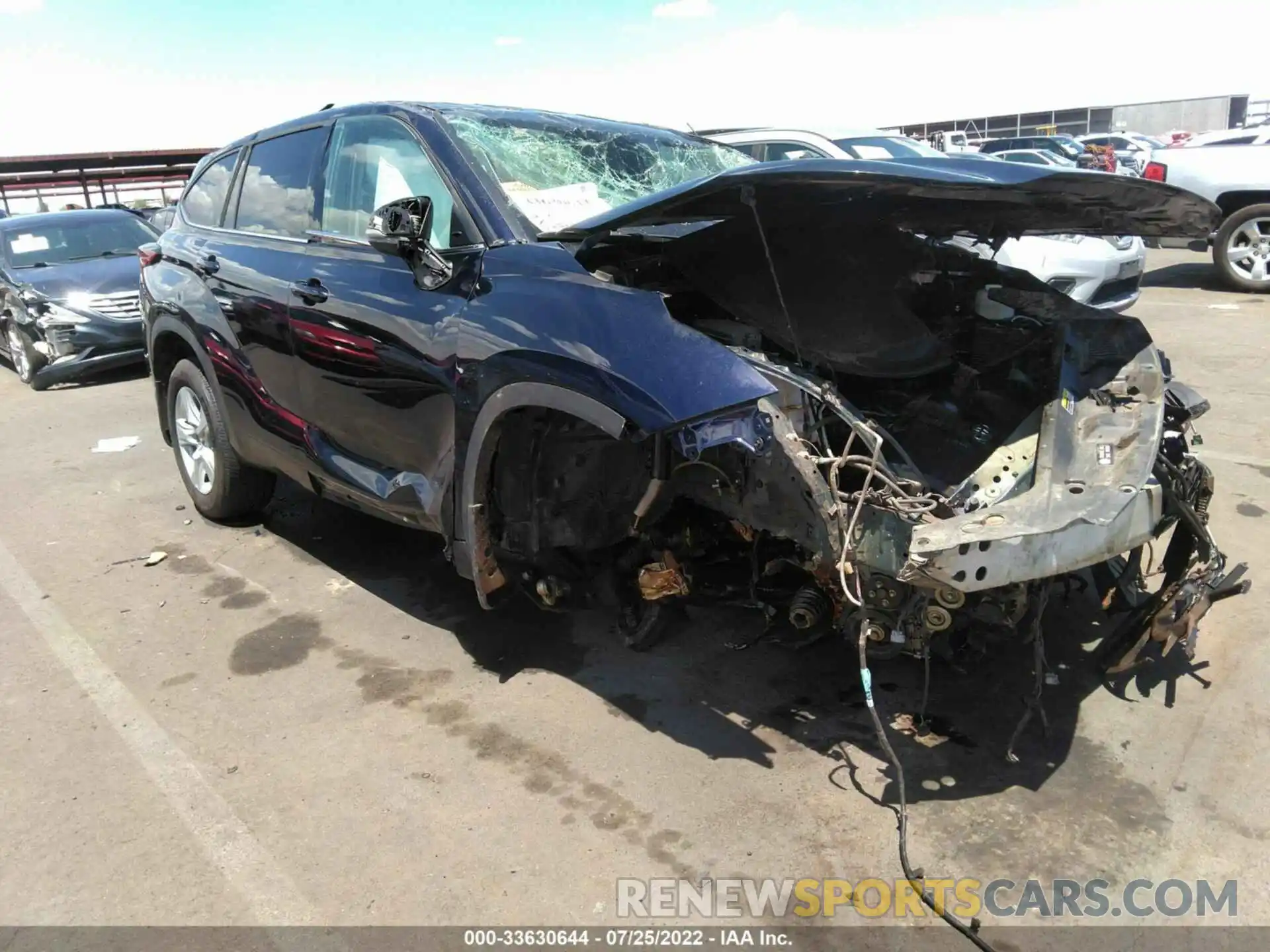 1 Photograph of a damaged car 5TDCZRBH4MS542165 TOYOTA HIGHLANDER 2021