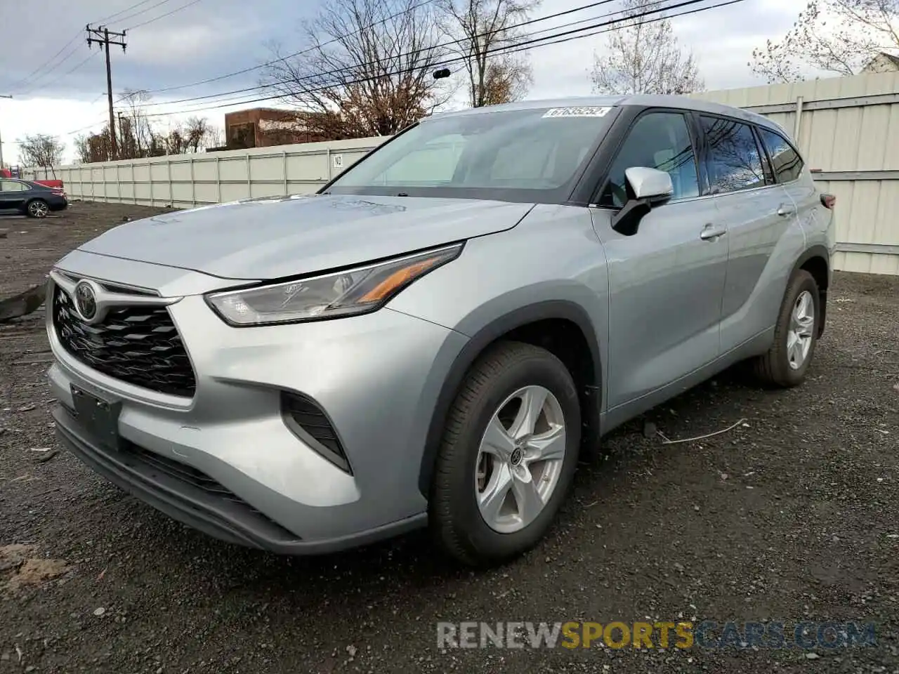 1 Photograph of a damaged car 5TDCZRBH6MS527814 TOYOTA HIGHLANDER 2021